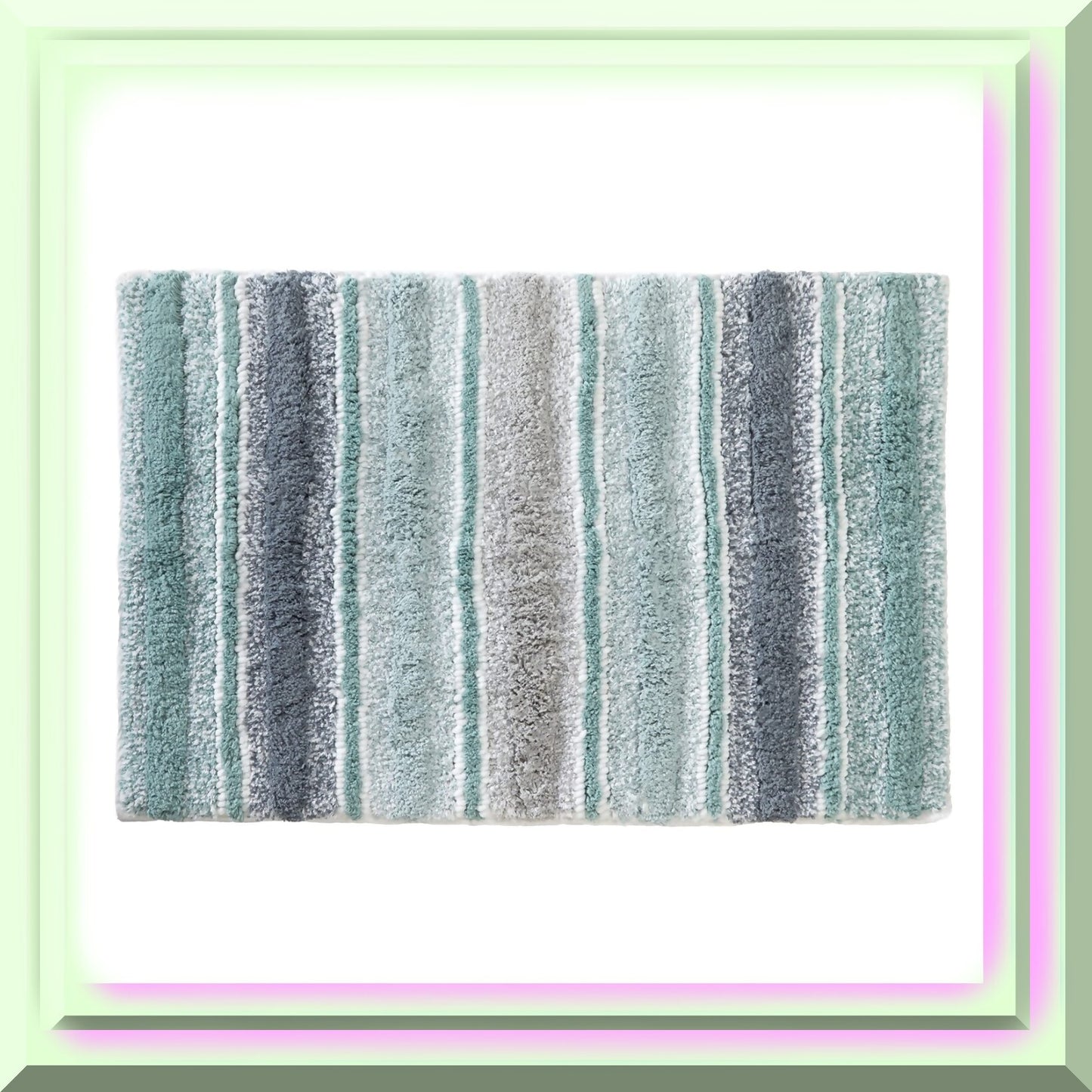 Water Stripe Rug 20" x 30" Teal