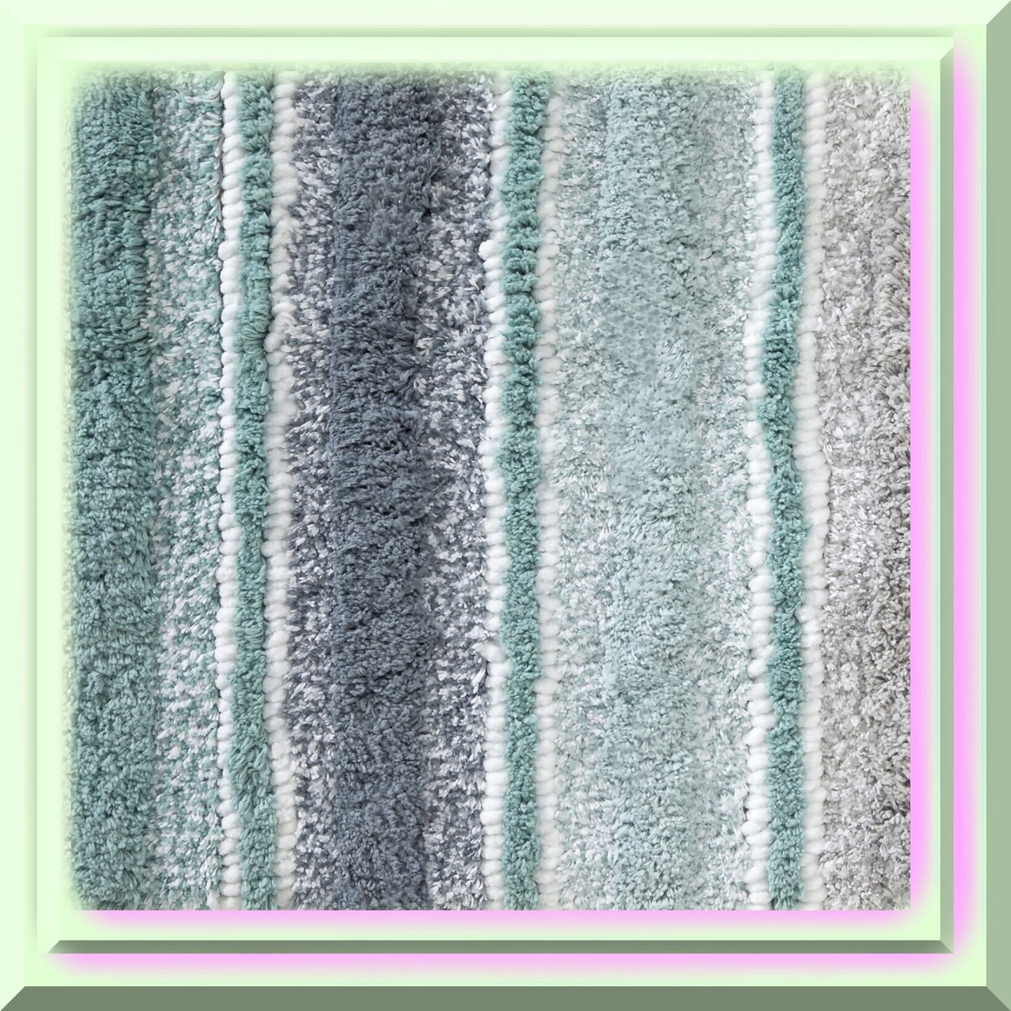Water Stripe Rug 20" x 30" Teal