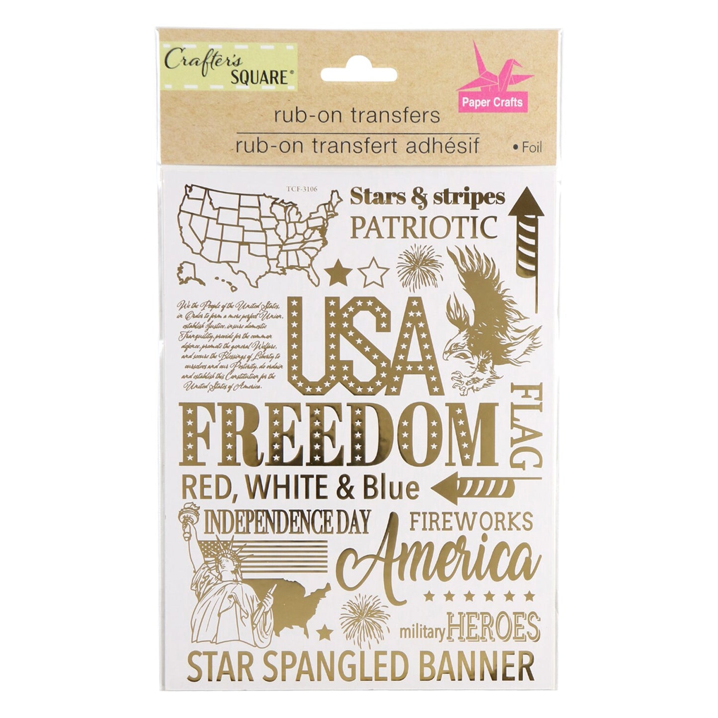 Crafter's Square Rub-on Transfer Sentiment Decals (Pack of 36)