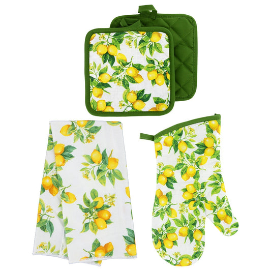 Lemon Printed Kitchen Linen Collections (Pack of 4)