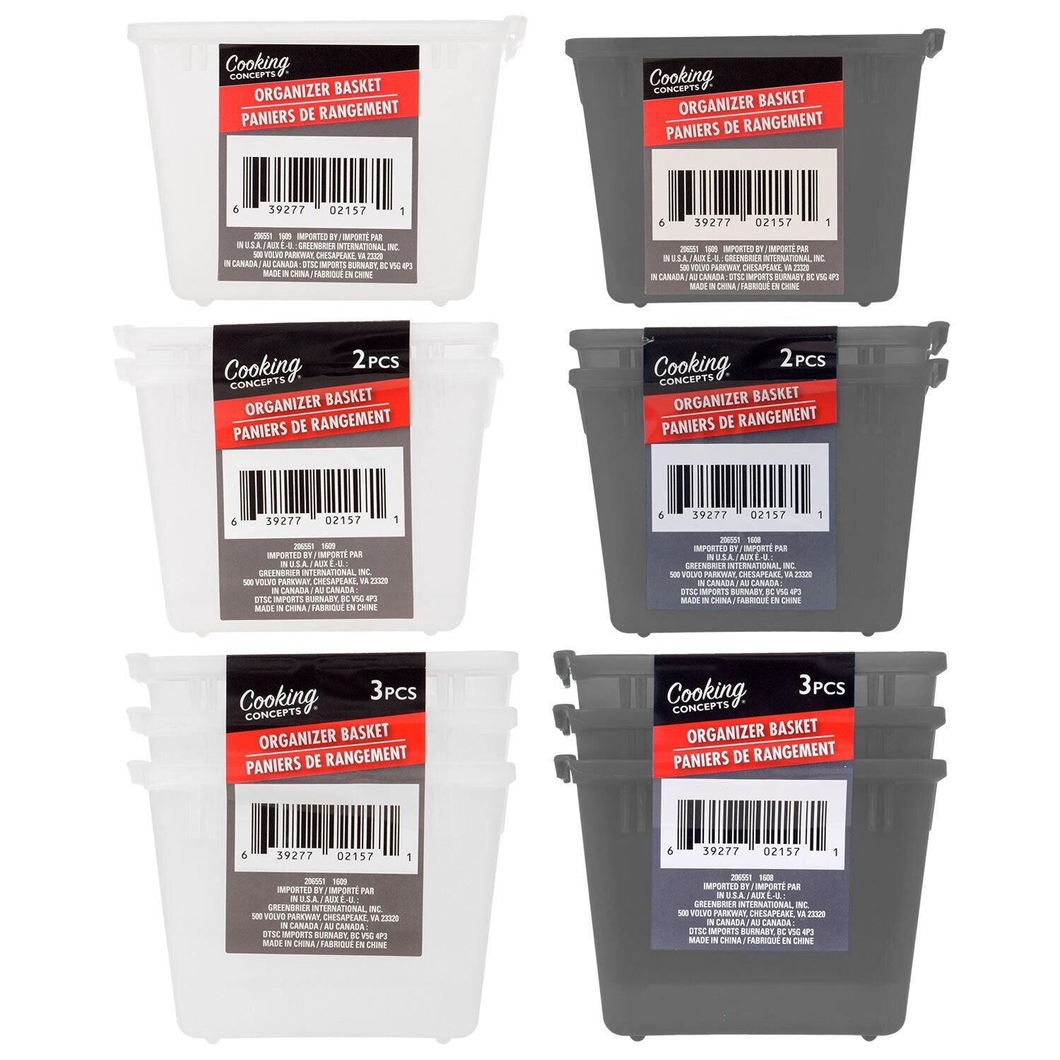 Cooking Concepts Plastic Drawer Organizers (Pack of 36)