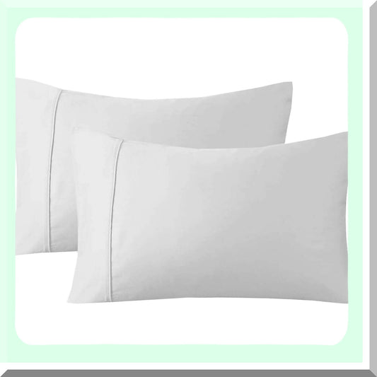 Cotton Sateen Pillowcase Set Compatible with Standard Size