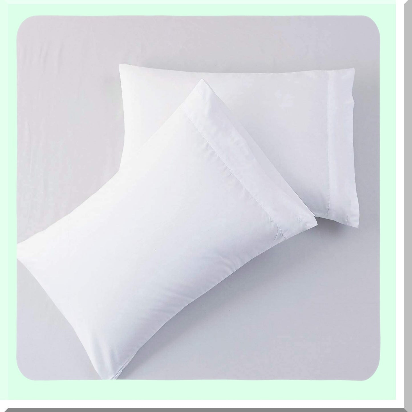 Luxury Cotton Sateen Pillowcase Set - 1000 Thread Count, Long-Staple Breathable Fabric, Soft Bed Pillow Cover, 20 X 30 Inches, White Standard Size - Set of 4