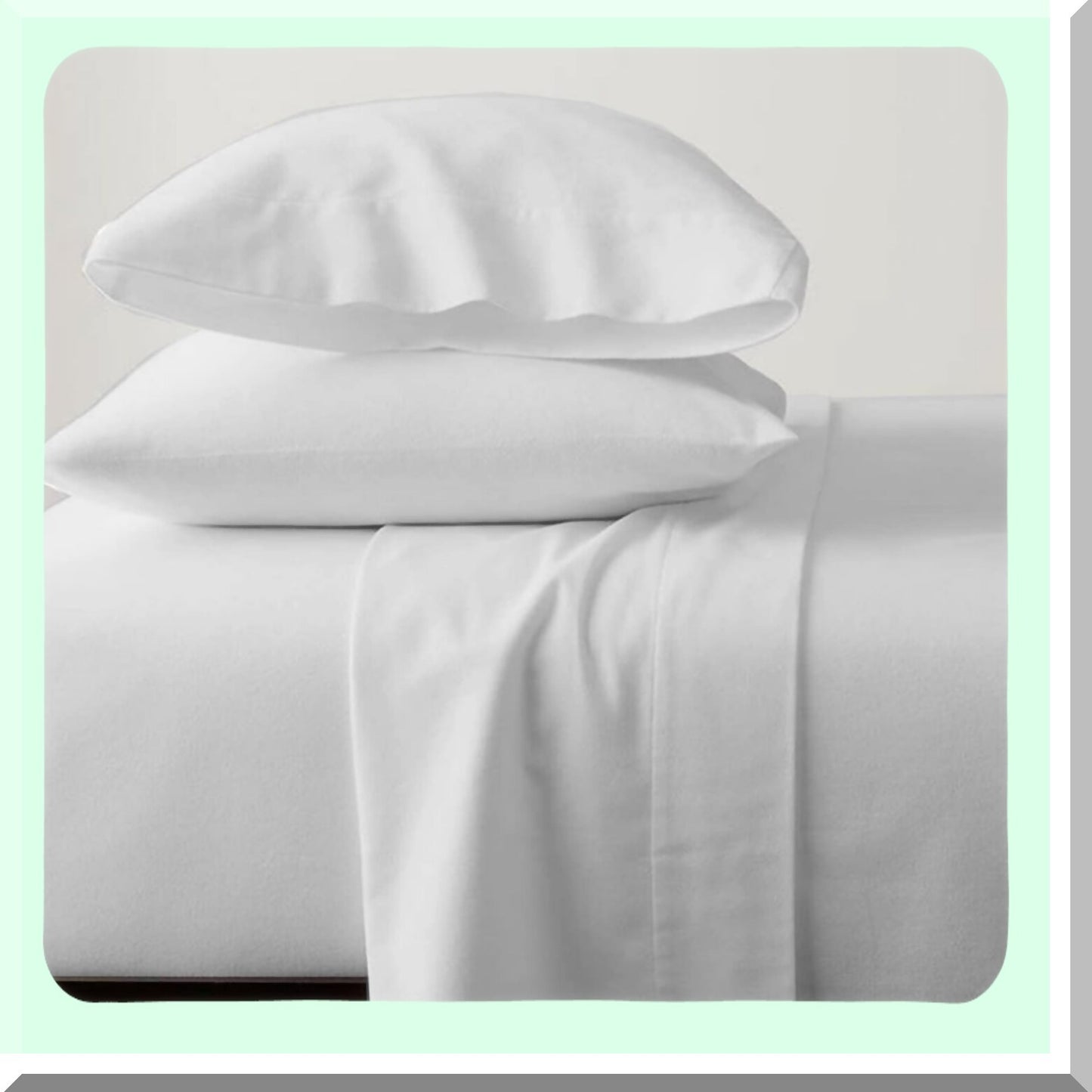 Luxury Cotton Sateen Pillowcase Set - 1000 Thread Count, Long-Staple Breathable Fabric, Soft Bed Pillow Cover, 20 X 30 Inches, White Standard Size - Set of 4
