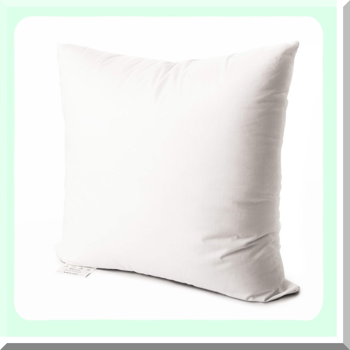 Plush Comfort Square Pillow Insert - Soft Fluffy Down Alternative Polyester Insert with Cotton Cover for Sofa, Couch, Bed, Car - White, 18x18