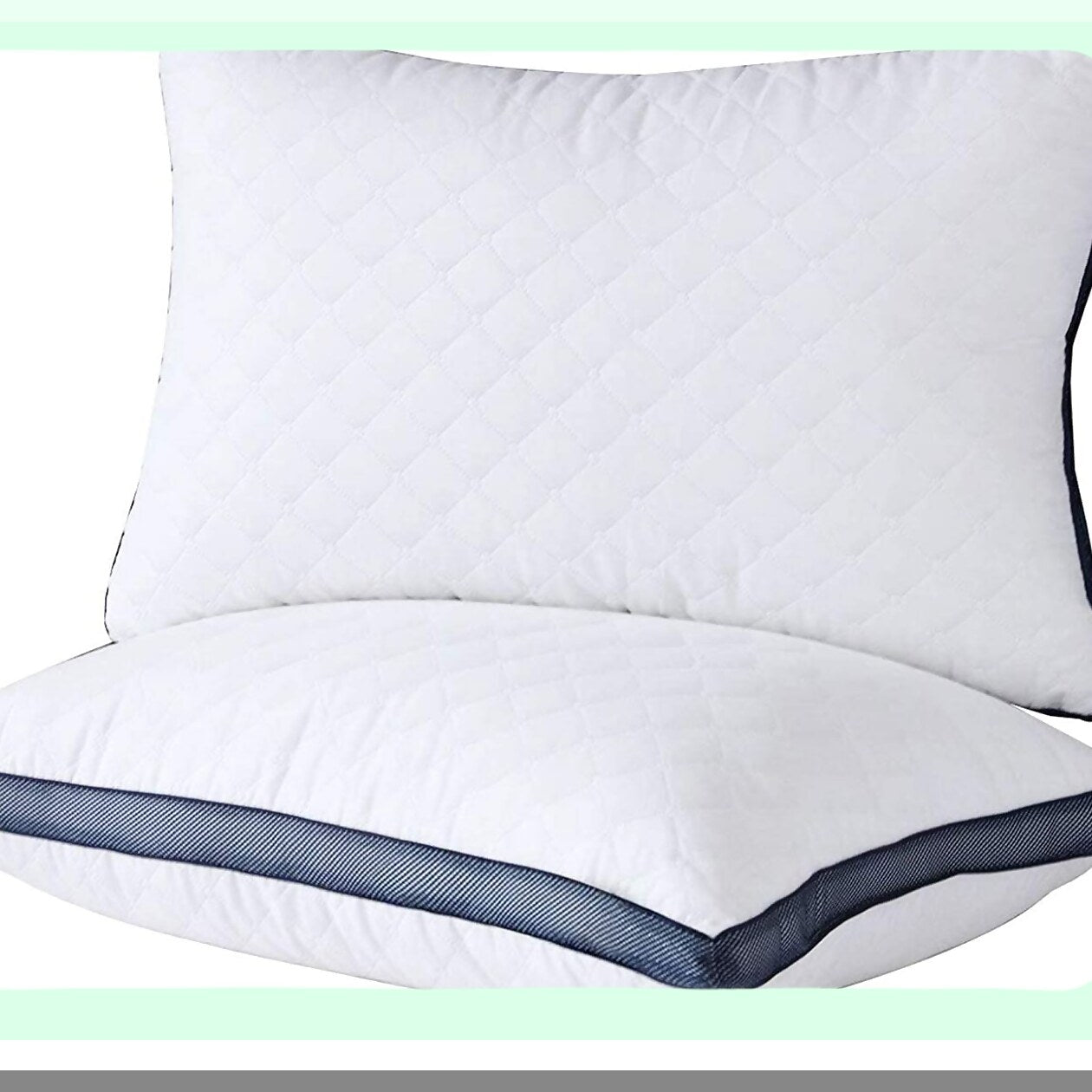 SleepLux Standard Pillow Set - 2 Pack for Side and Back Sleepers. Enjoy the luxury of hotel-quality pillows designed for a restful night's sleep.