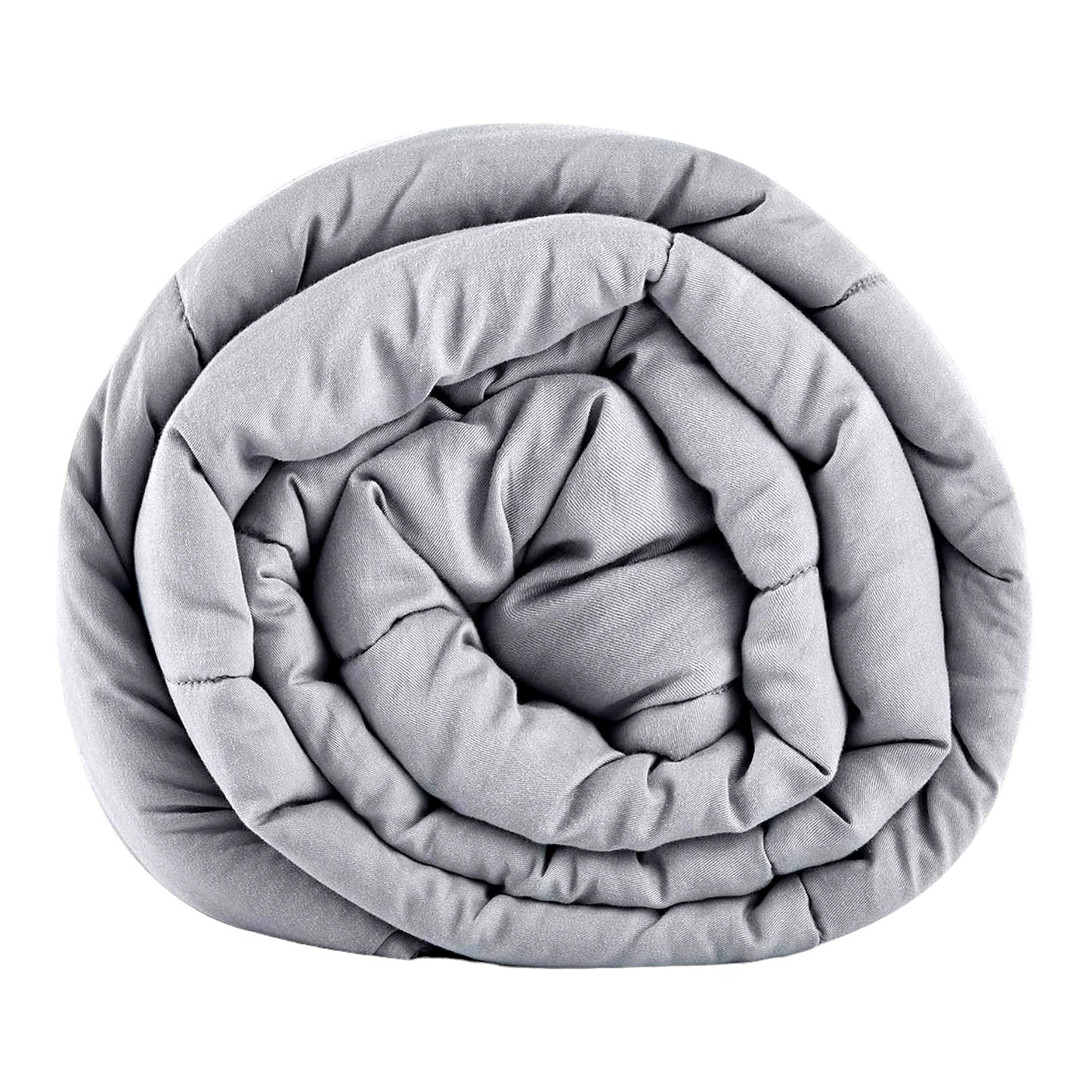 DreamEase Premium Cotton Weighted Blanket - 15lb, 60''x80'' for Natural Deep Sleep, Light Grey