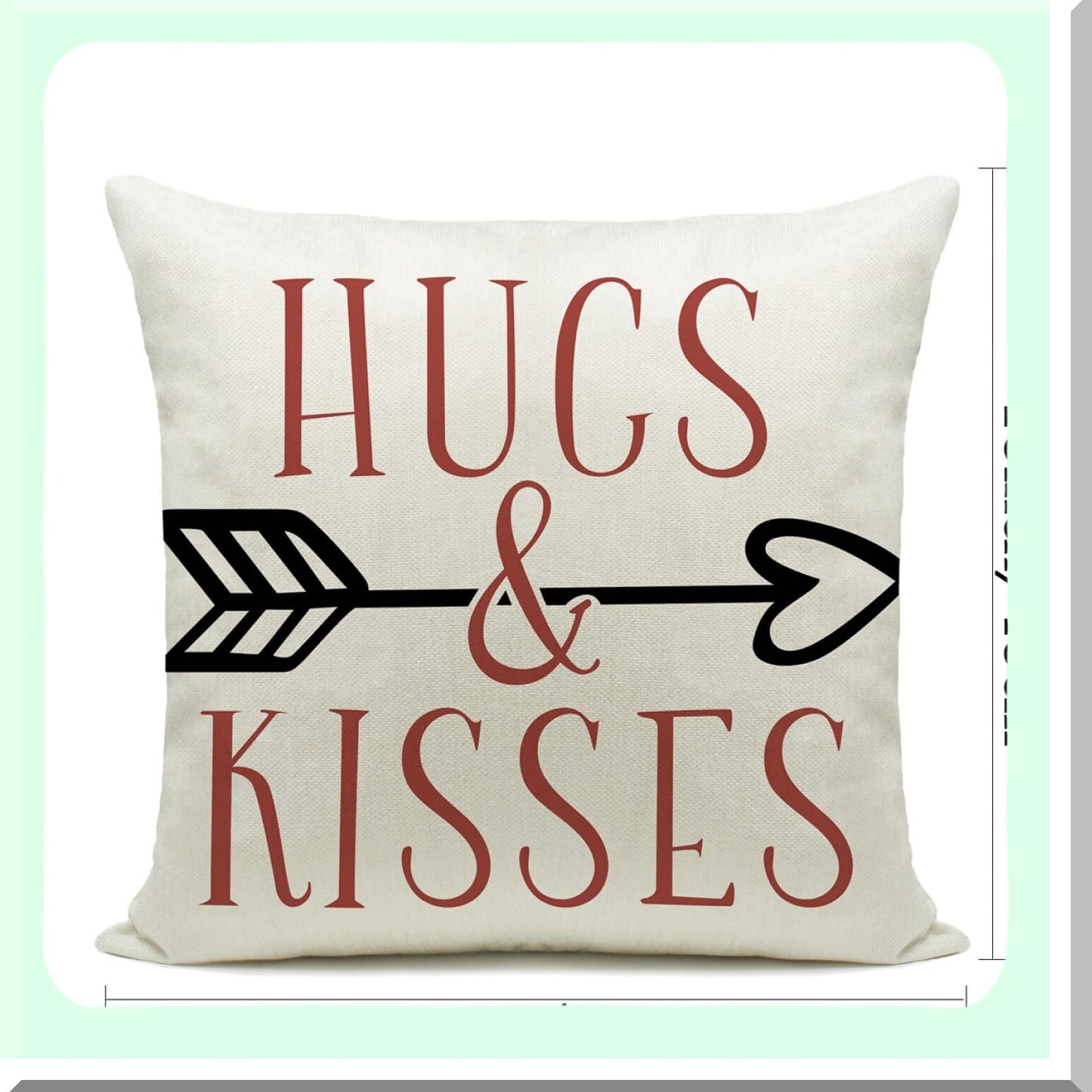 Heartfelt Love Decor Set - Valentine's Day Pillow Covers 18x18 Inches (Set of 4) - Red Heart Truck & Love Arrow Throw Pillow Covers for Sofa & Couch