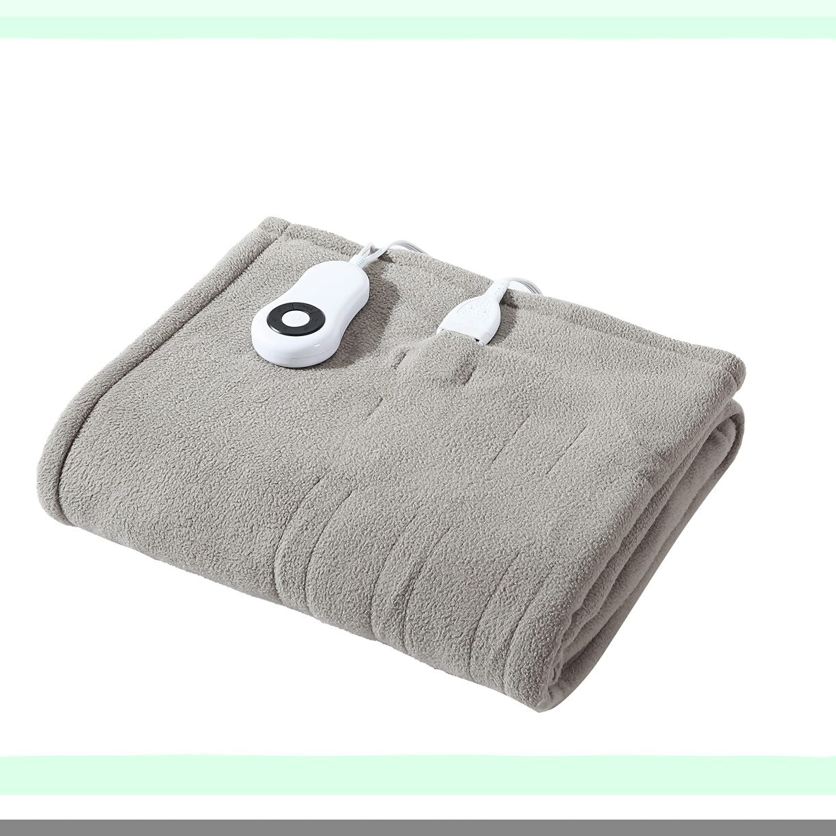 CozyWarm Sherpa Heated Throw - Ultra Soft Plush Fleece, 5 Heat Settings, Ash Gray