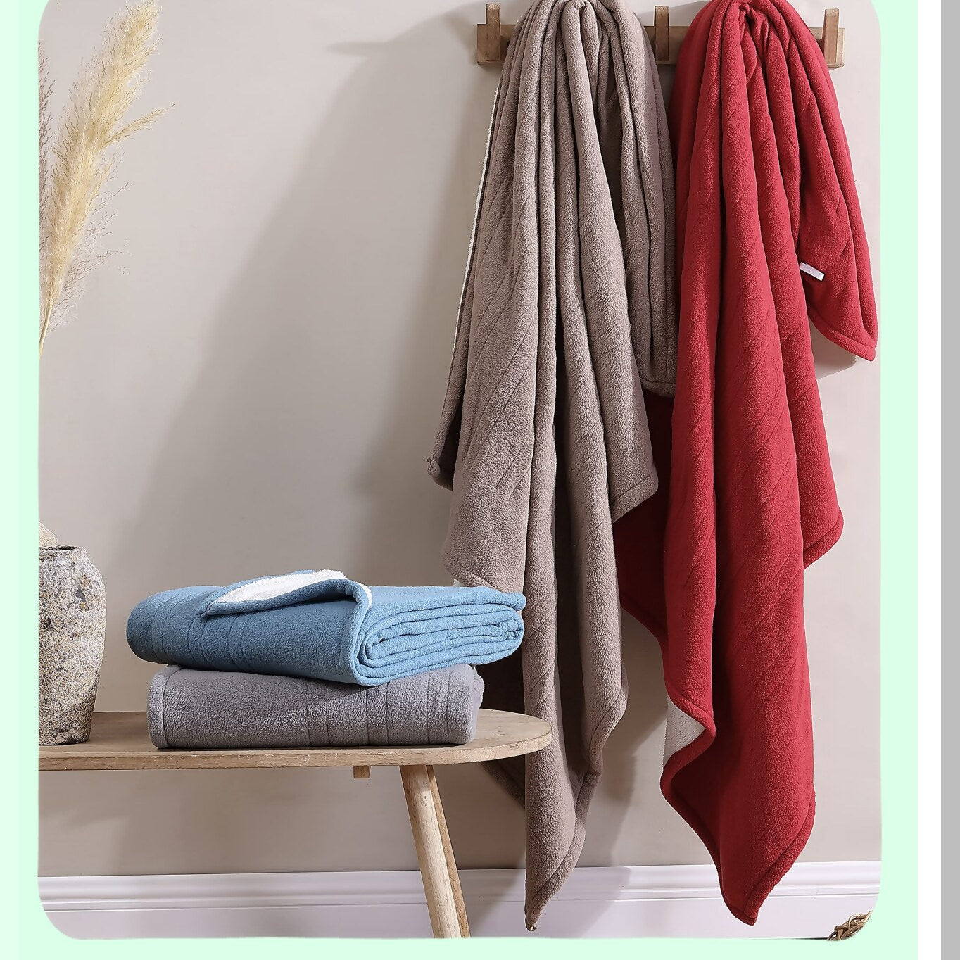CozyWarm Sherpa Heated Throw - Ultra Soft Plush Fleece, 5 Heat Settings, Ash Gray