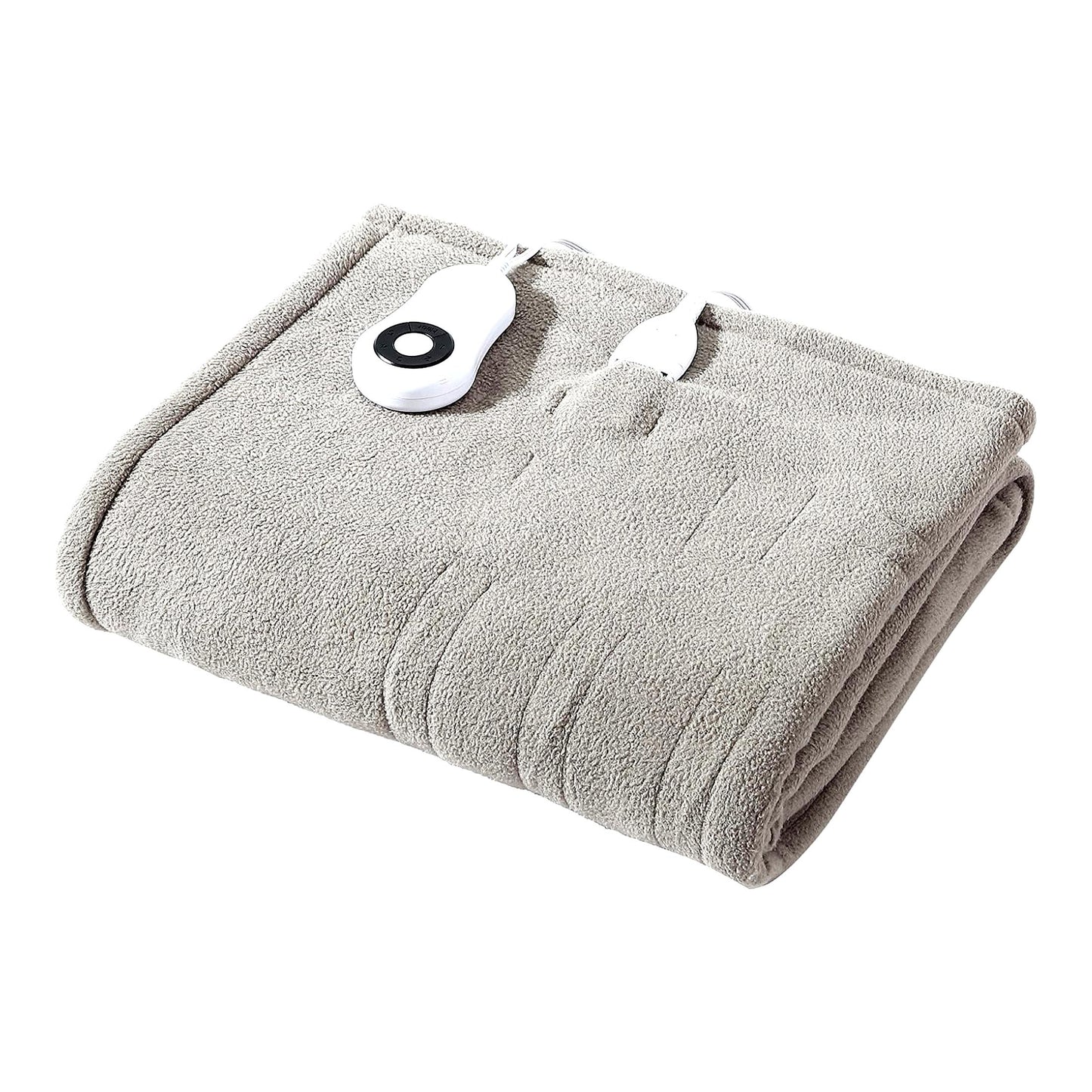 CozyWarm Sherpa Heated Throw - Ultra Soft Plush Fleece, 5 Heat Settings, Ash Gray