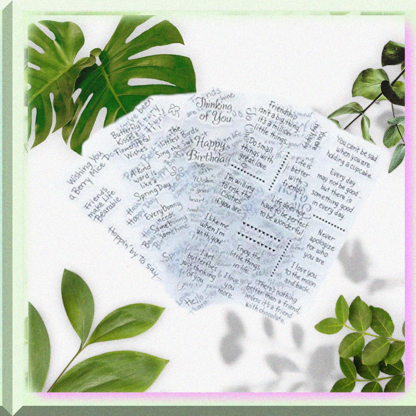 4pcs Clear Rubber Stamp Set for Card Making and Scrapbooking