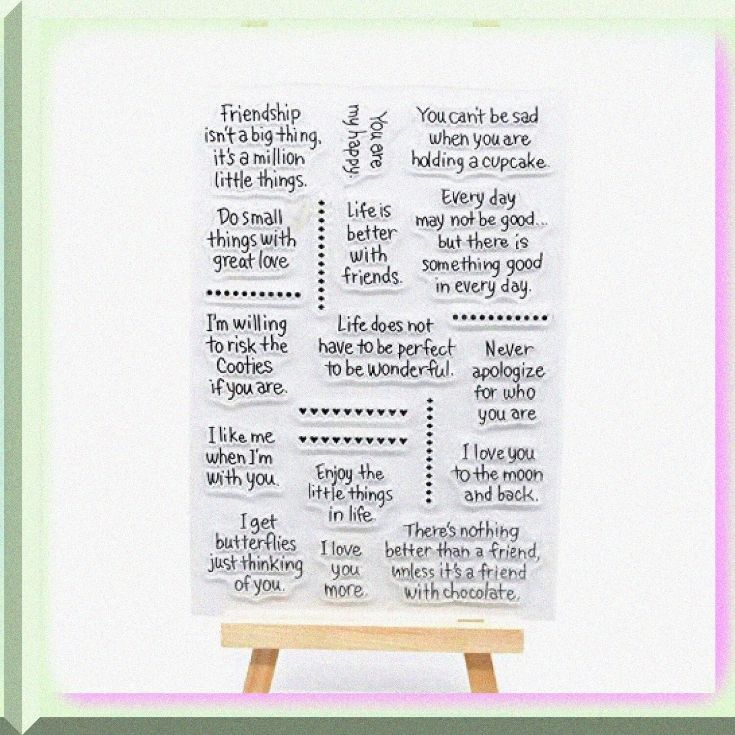 4pcs Clear Rubber Stamp Set for Card Making and Scrapbooking