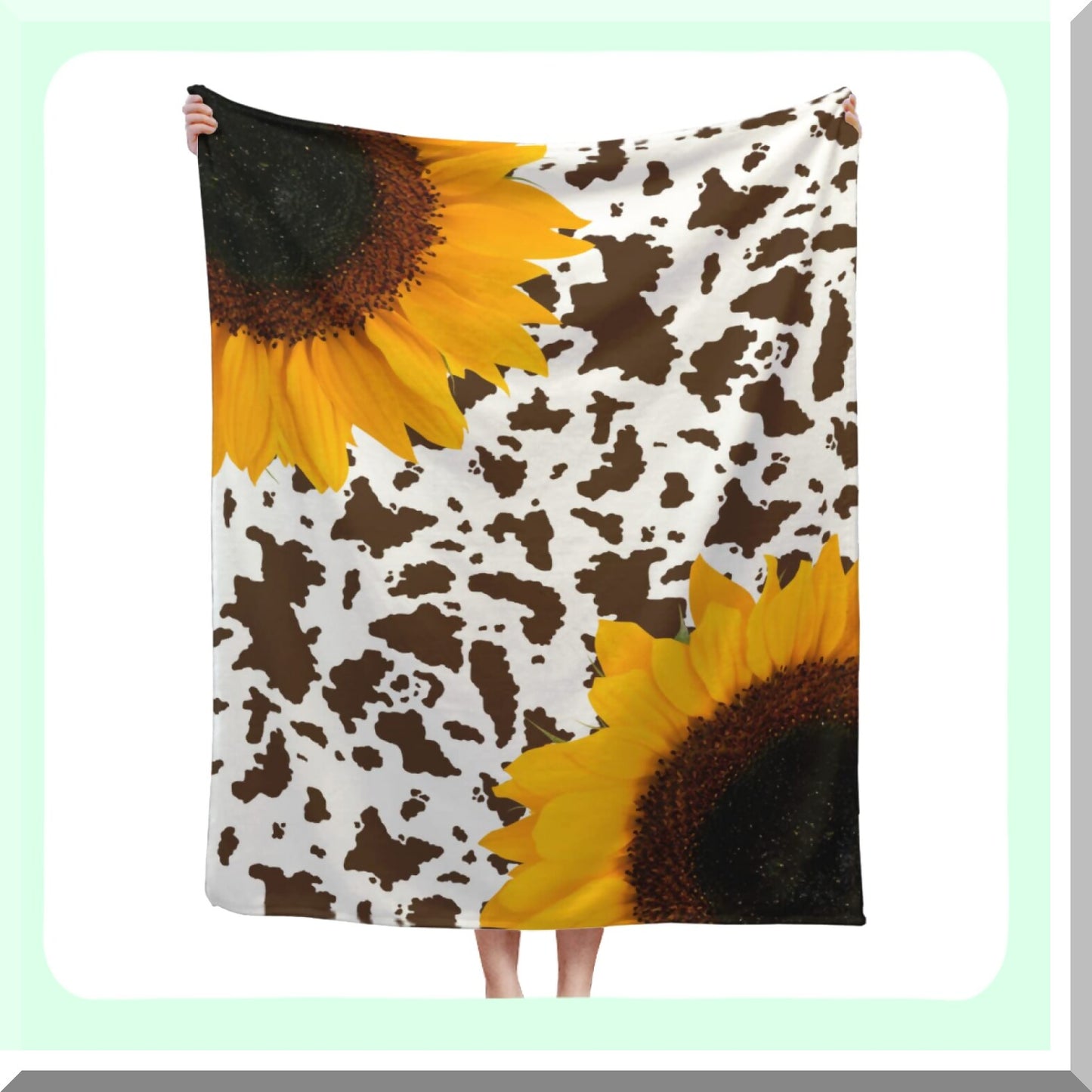 Sunflower Dreams: Ultra-Soft Cozy Flannel Throw Blanket for Kids & Adults - Perfect Lightweight Warmth for Couch, Bed, or Sofa (50"x40")"