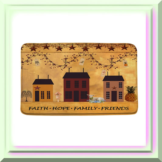 Rustic Farmhouse Bath Mat 17.8x29.5 Inch