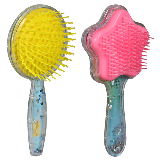 Glitter Cushion Hairbrushes, 7x3.5 in. (Pack of 48)