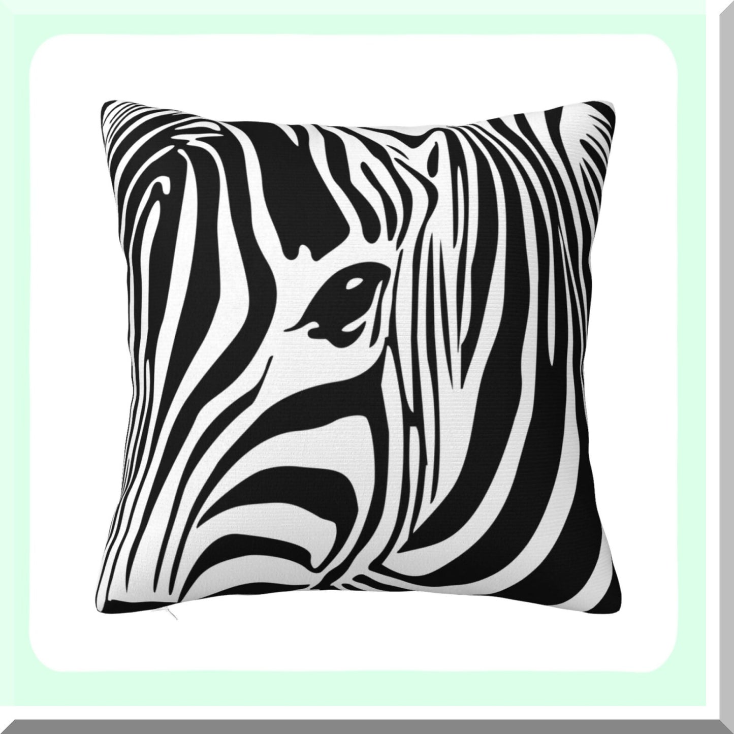 Zebra Stripe Decorative Pillow Covers - Set of 2 18x18 Inch Cushion Cases for Couch, Sofa, Bed - Black & White Animal Print Home Decor Accents