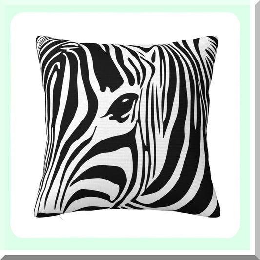 Zebra Stripe Pillow Covers Set of 2 18x18 Inches