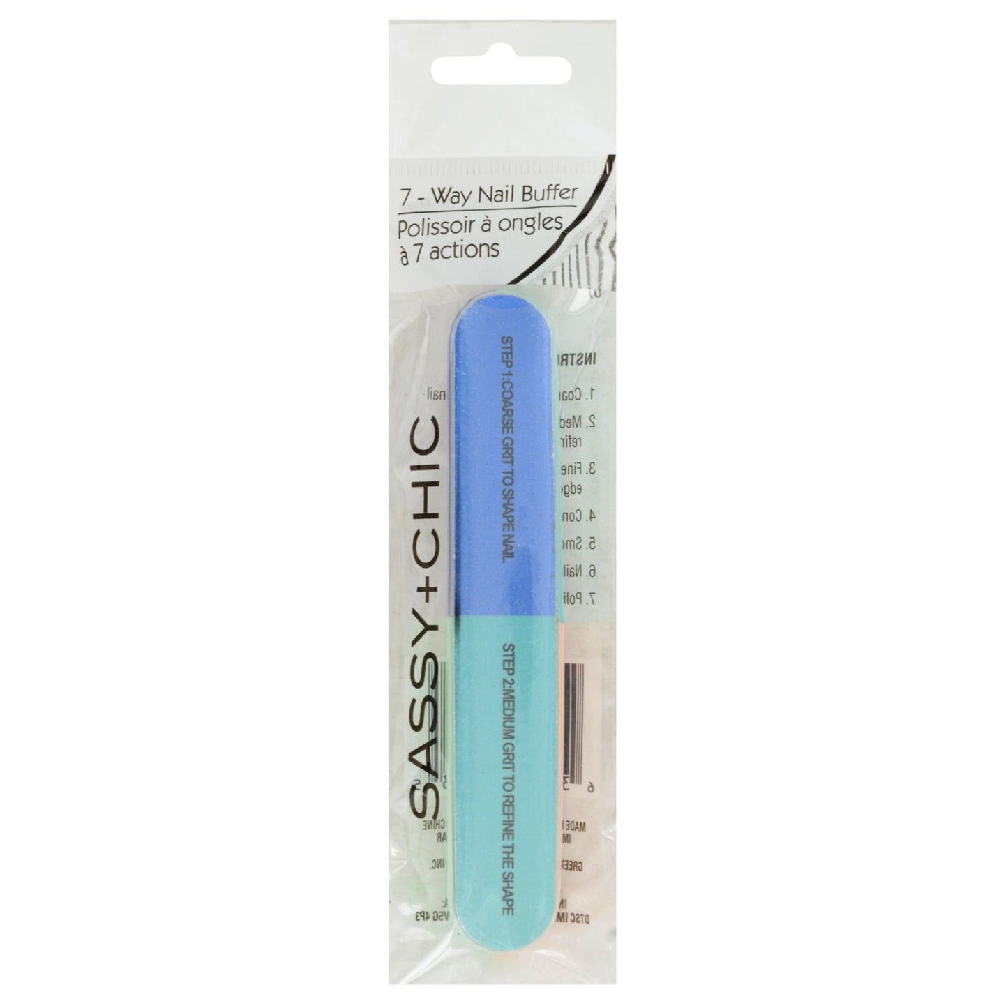 Sassy+Chic 7-Way Nail Buffers, 5.5x0.875 in. (Pack of 36)