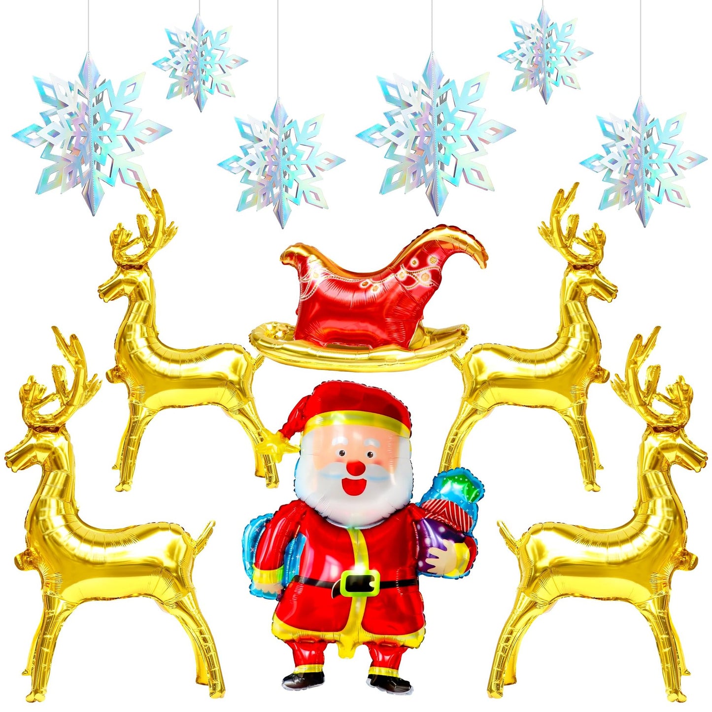Reindeer Balloons Pack of 12 for Party Decorations