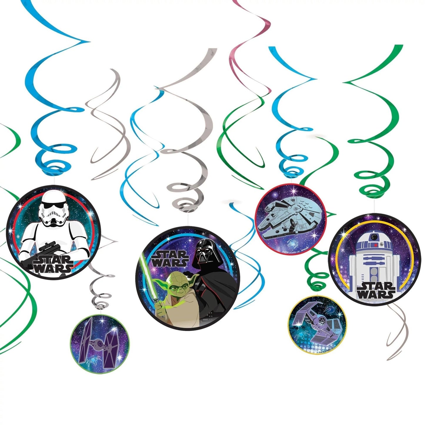 Galaxy of Adventures Paper Swirl Decorations for Parties