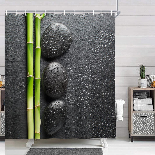 Spa Decor Zen Garden Shower Curtain 69x70in Green