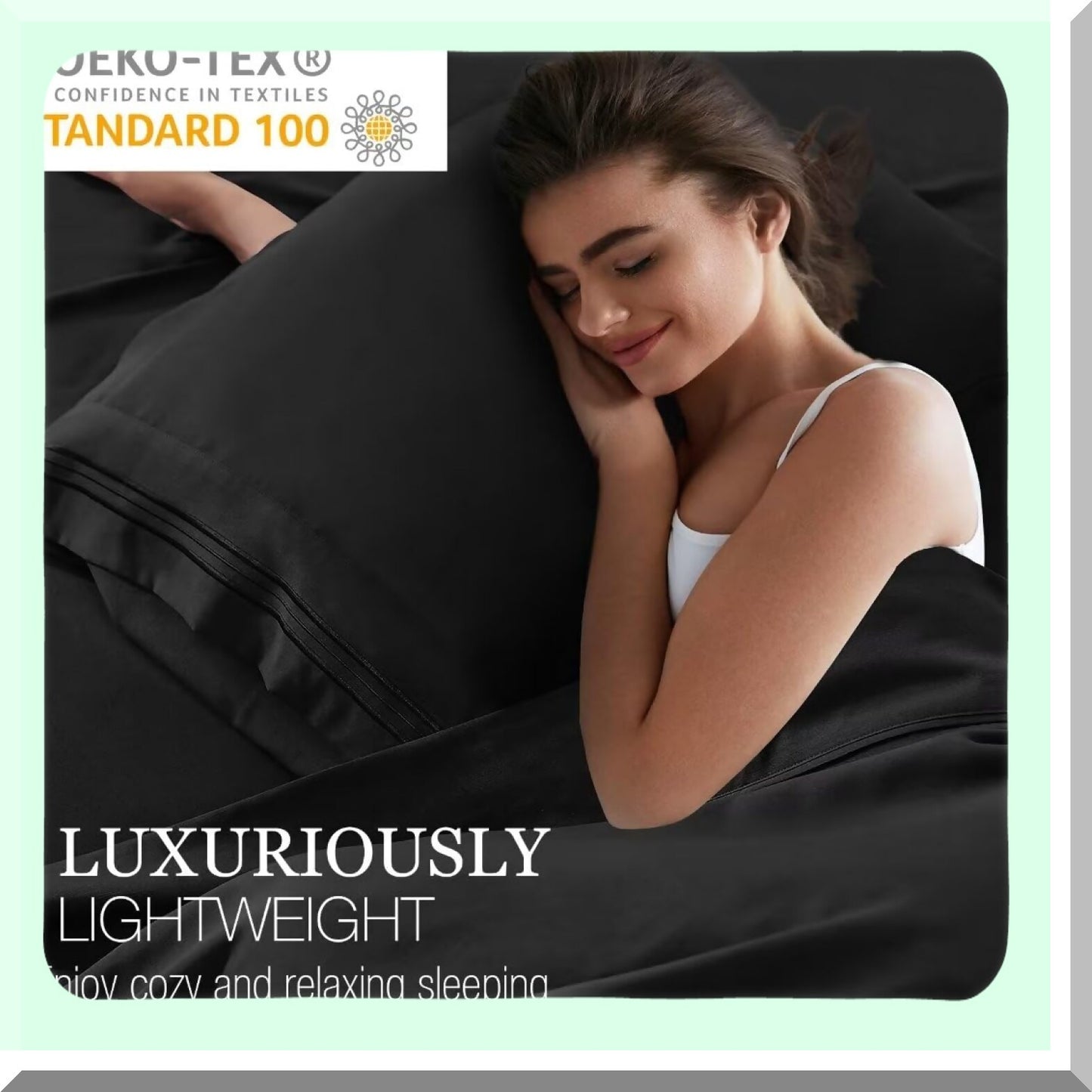 Luxury Black Queen Bedding Set - Deep Pocket Microfiber Sheets & Pillowcases - Hotel Style Cooling Bedsheet Collection - Soft 4 Piece Ensemble