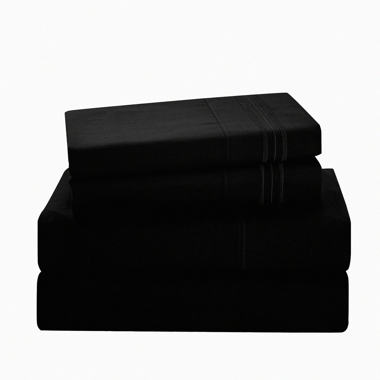 Luxury Black Queen Bedding Set - Deep Pocket Microfiber Sheets & Pillowcases - Hotel Style Cooling Bedsheet Collection - Soft 4 Piece Ensemble
