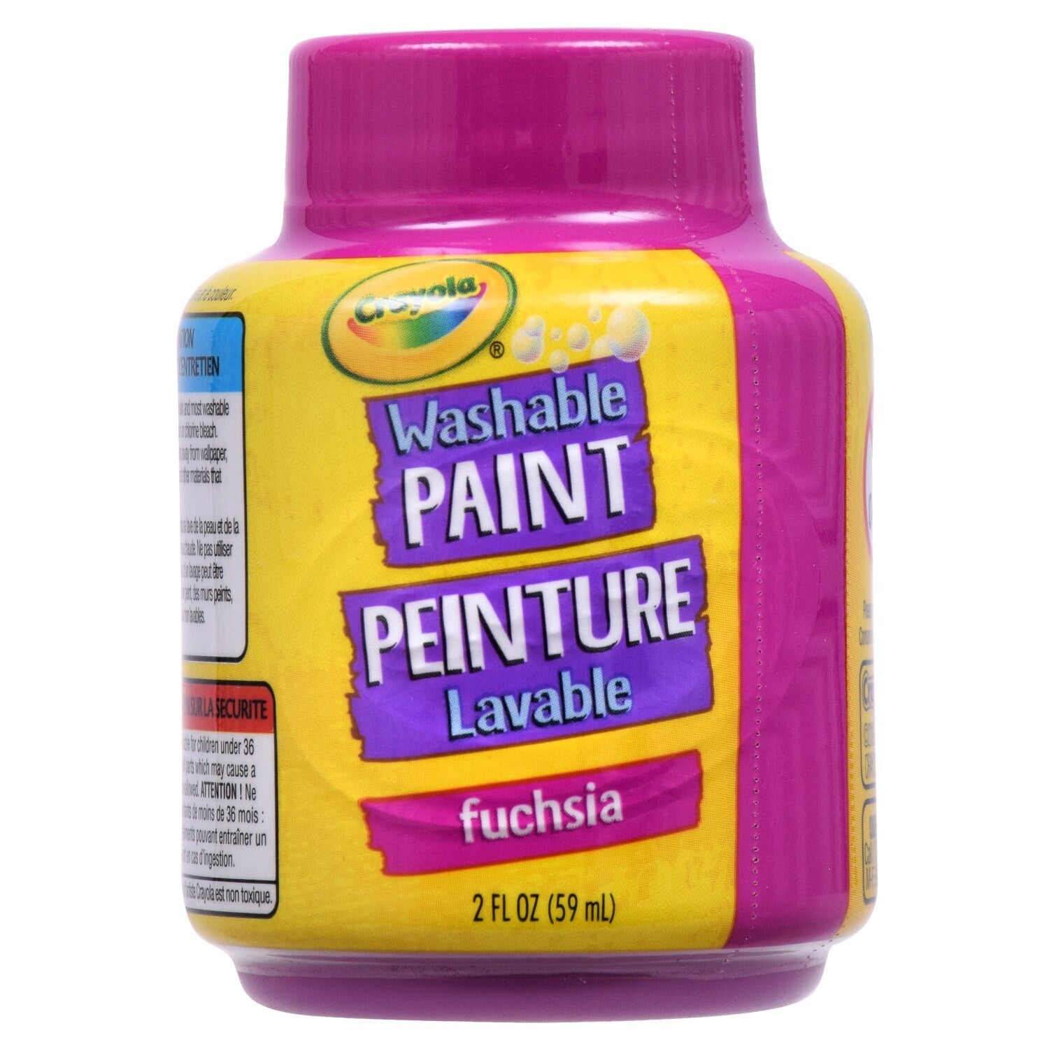 Crayola Fuchsia Colored Washable Paint, 2 fl.oz. Jars (Pack of 12)
