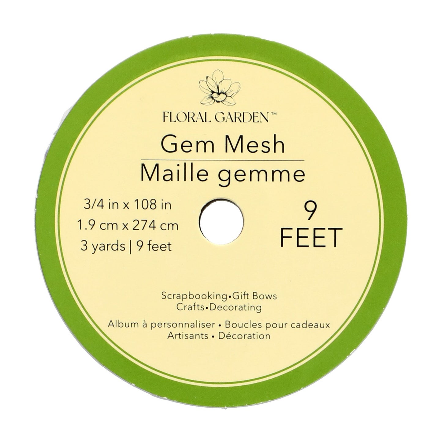 Floral Garden Colorful Diamond Mesh Ribbon, 2 yd. Rolls (Pack of 24)