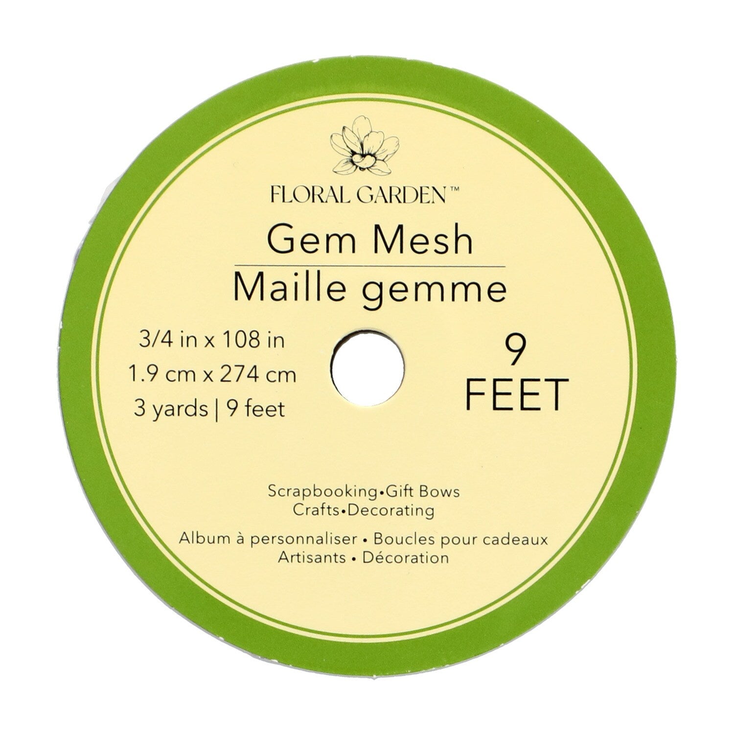 Floral Garden Colorful Diamond Mesh Ribbon, 2 yd. Rolls (Pack of 24)