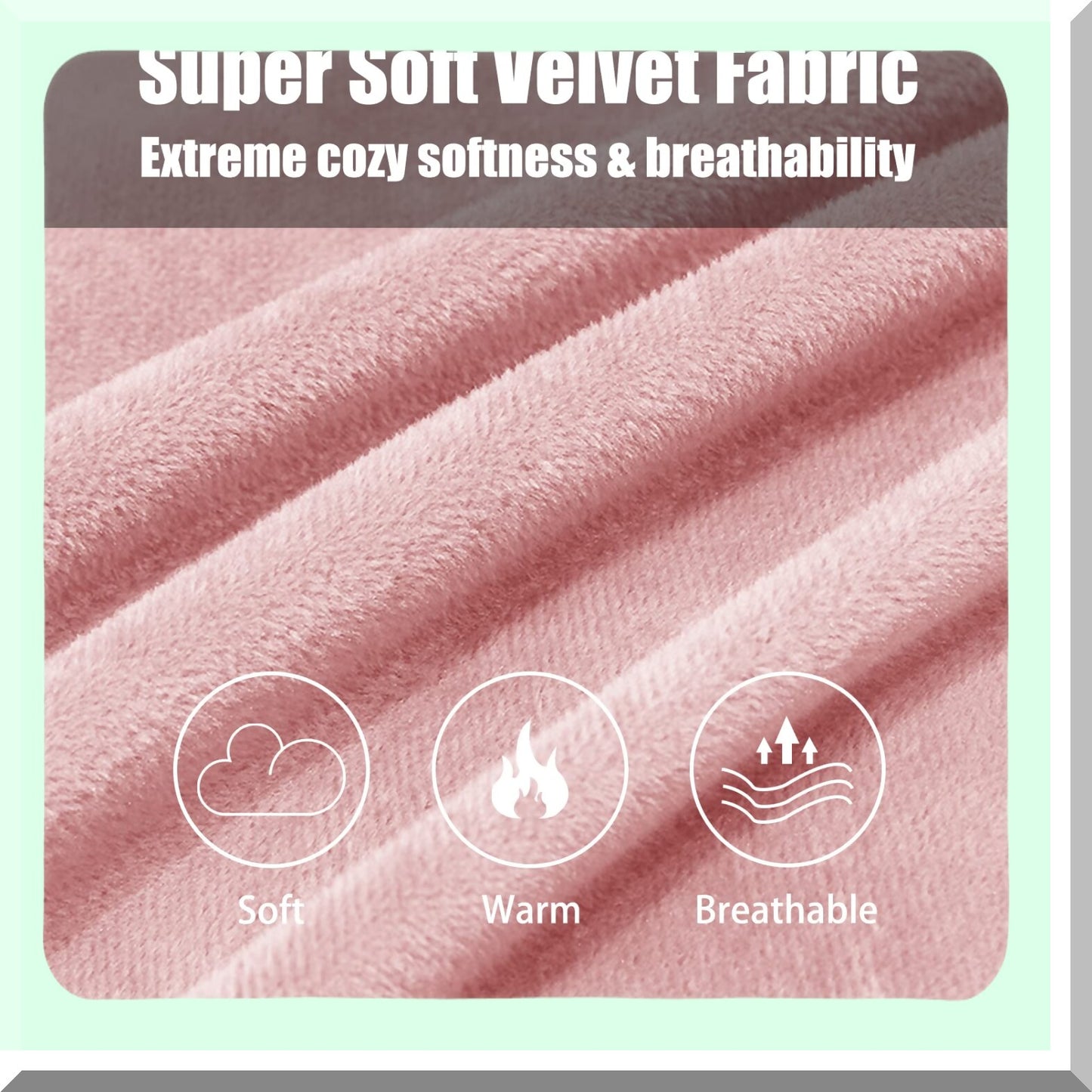 Luxury Velvet Zippered Pillowcase Set - Super Soft Cozy Flannel Pillow Cases - 2 Pack Standard Size with Zipper Closure - Pink - 20x26 Inches