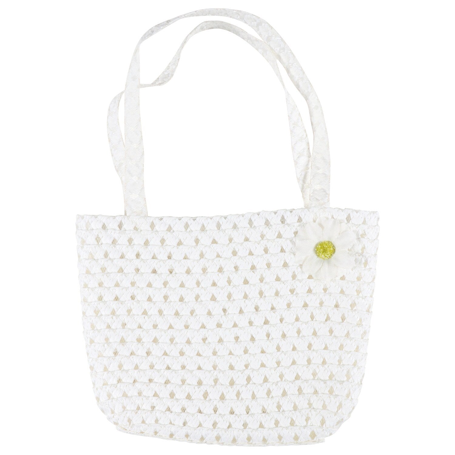 Straw Paper Hand Bags with Flowers (Pack of 36)
