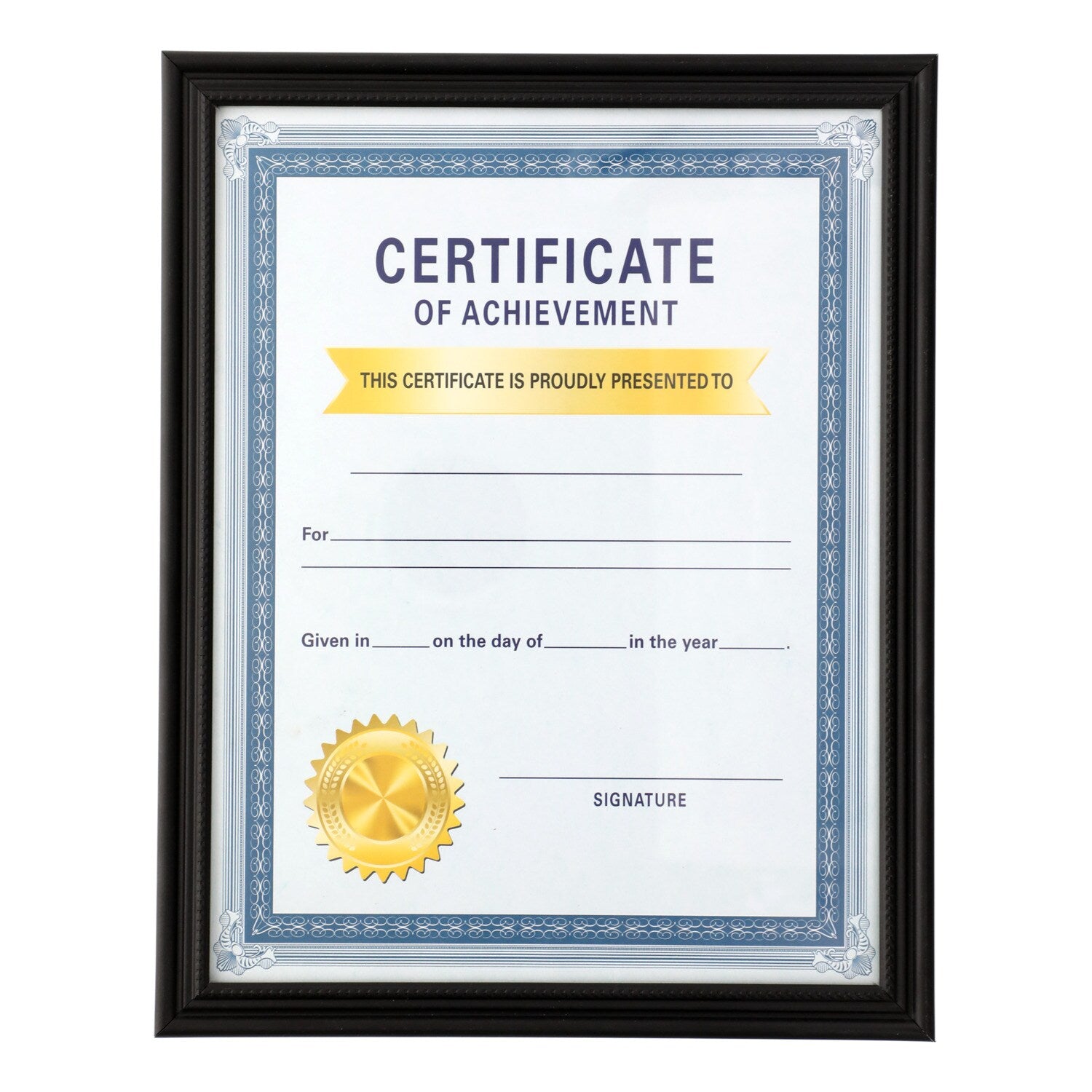 Black Plastic Document Frames, 8x11 in. (Pack of 4)