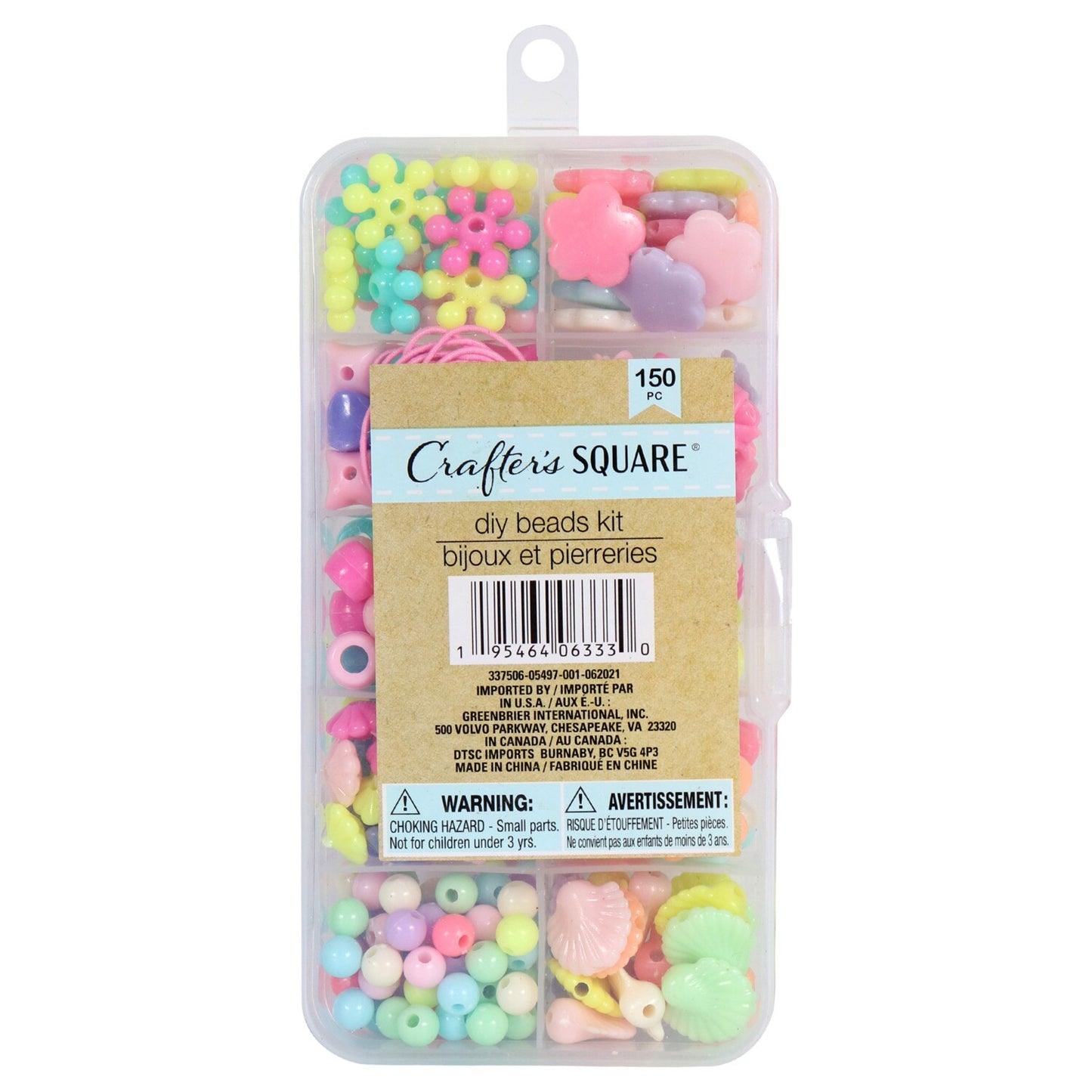 Crafter's Square Acrylic Bead Kits, 5x2.5x1-in. (Pack of 36)
