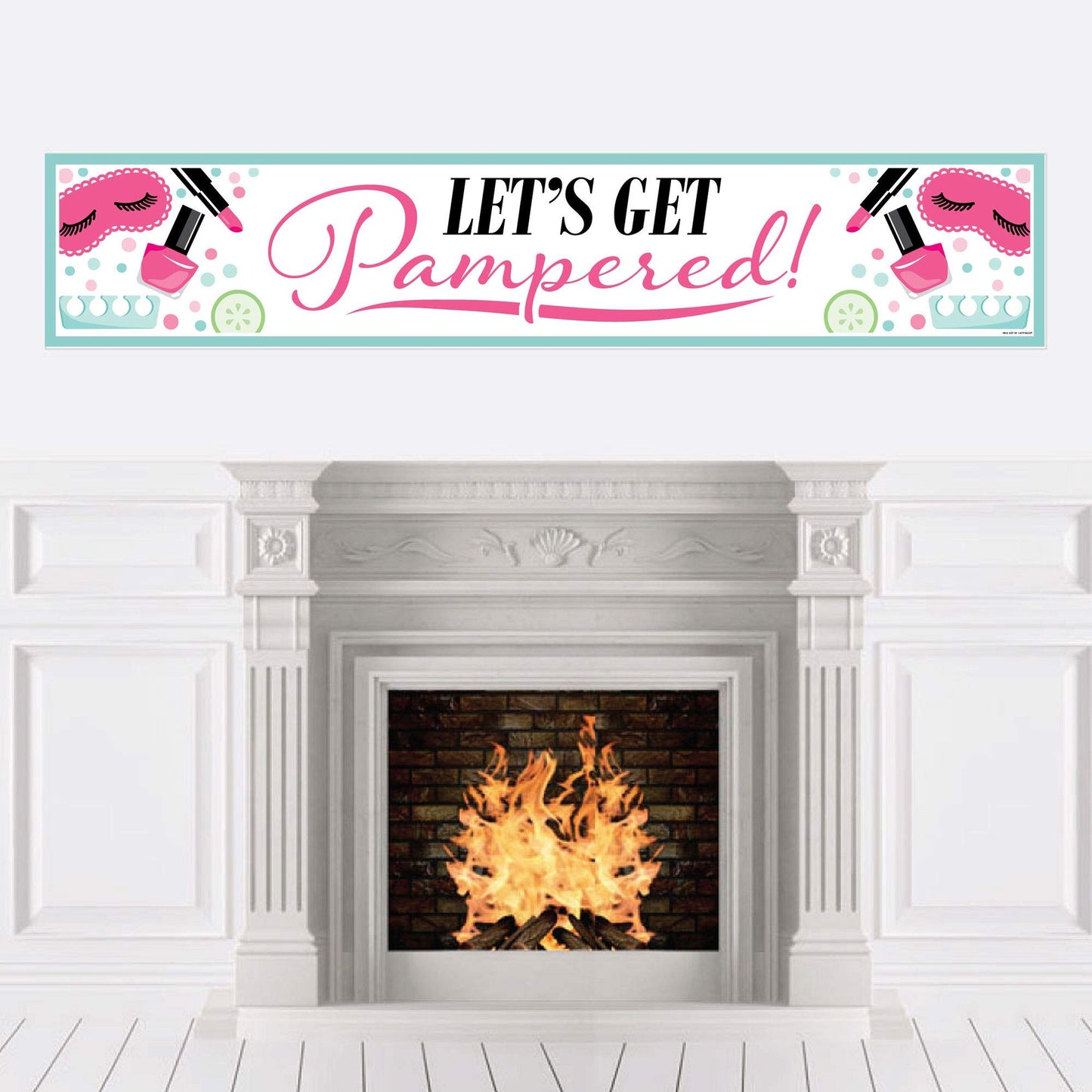 Girls Makeup Party Decorations Banner for Spa Day