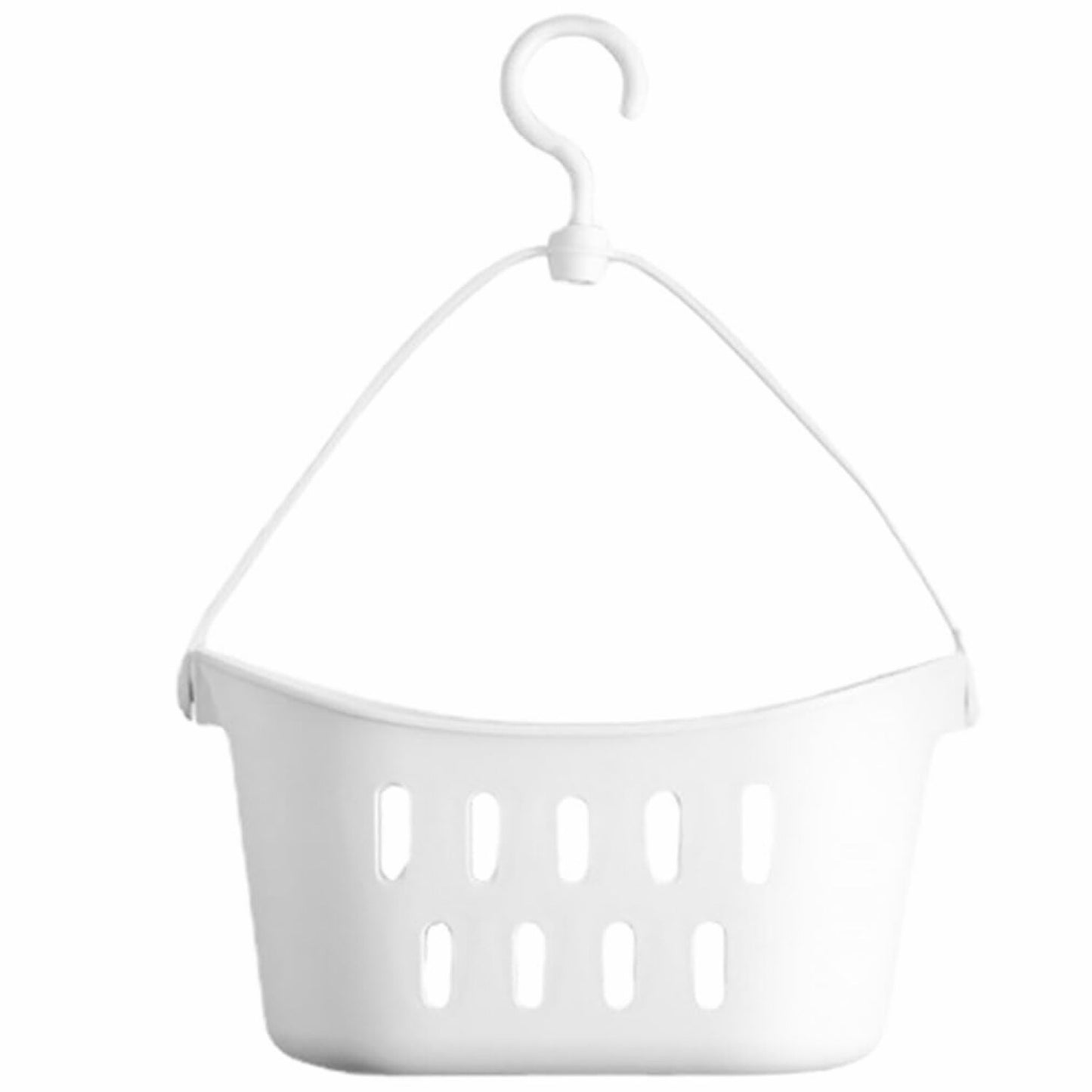 Plastic Hanging Shower Caddy Basket White 23.5x12x11cm