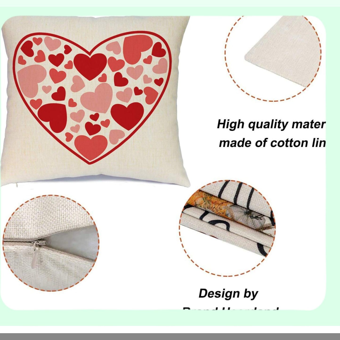 Love Heart Decor Pillow Set - 18x18 Inch Red Throw Pillows (Set of 4) - Valentine's Day Decorative Cushion Cases for Home Wedding Party - Romantic Decorations