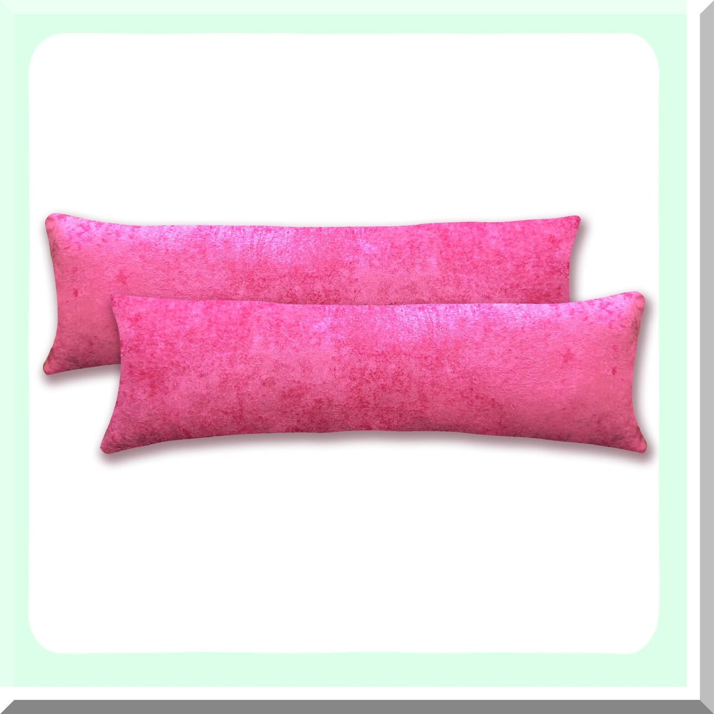 Plush Pink Velvet Body Pillowcase Set - 20x54 Inches, Soft & Cozy Cover for Long Pillows, Pack of 2, Luxurious Bedding Accessories