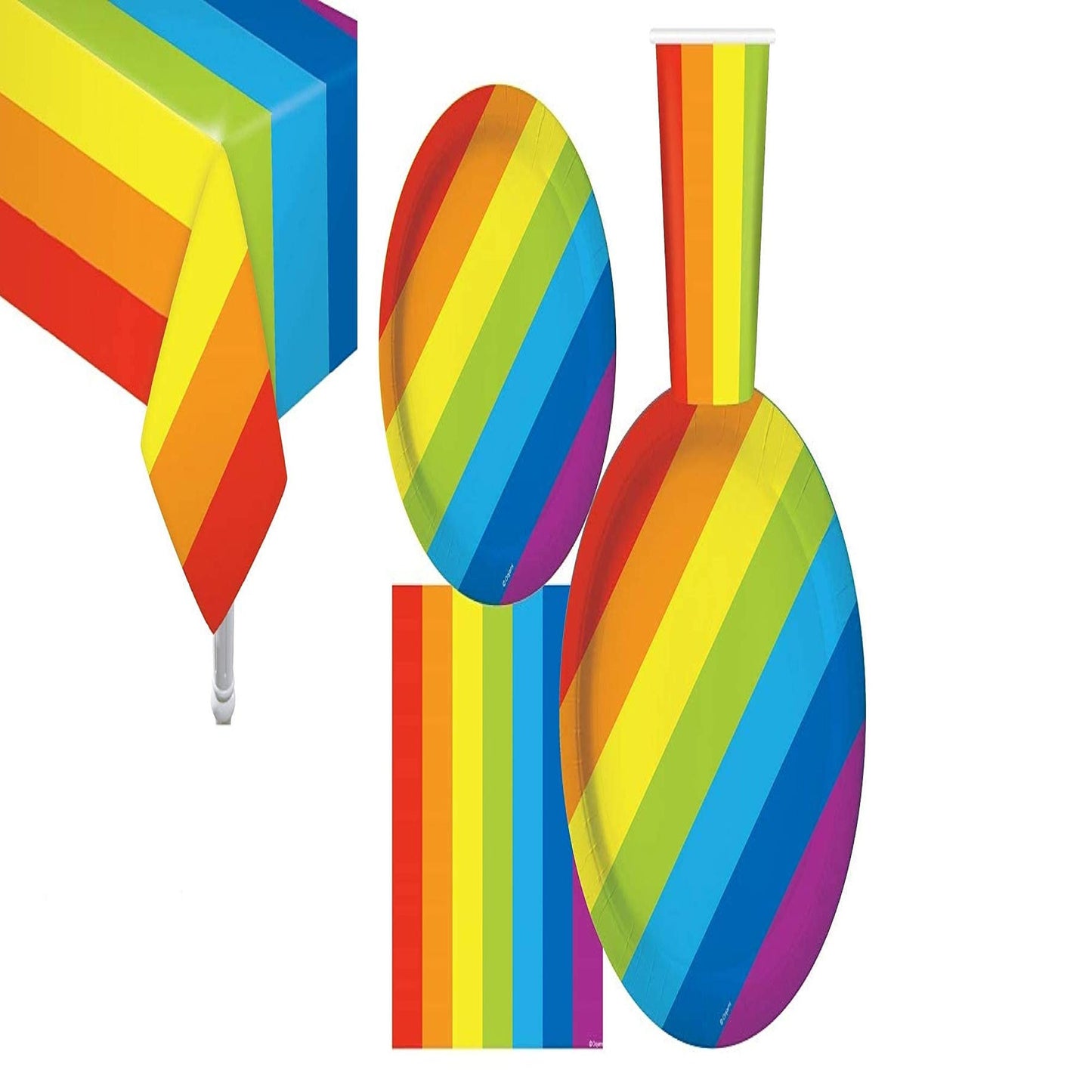 Rainbow Party Supplies for 30 Guests