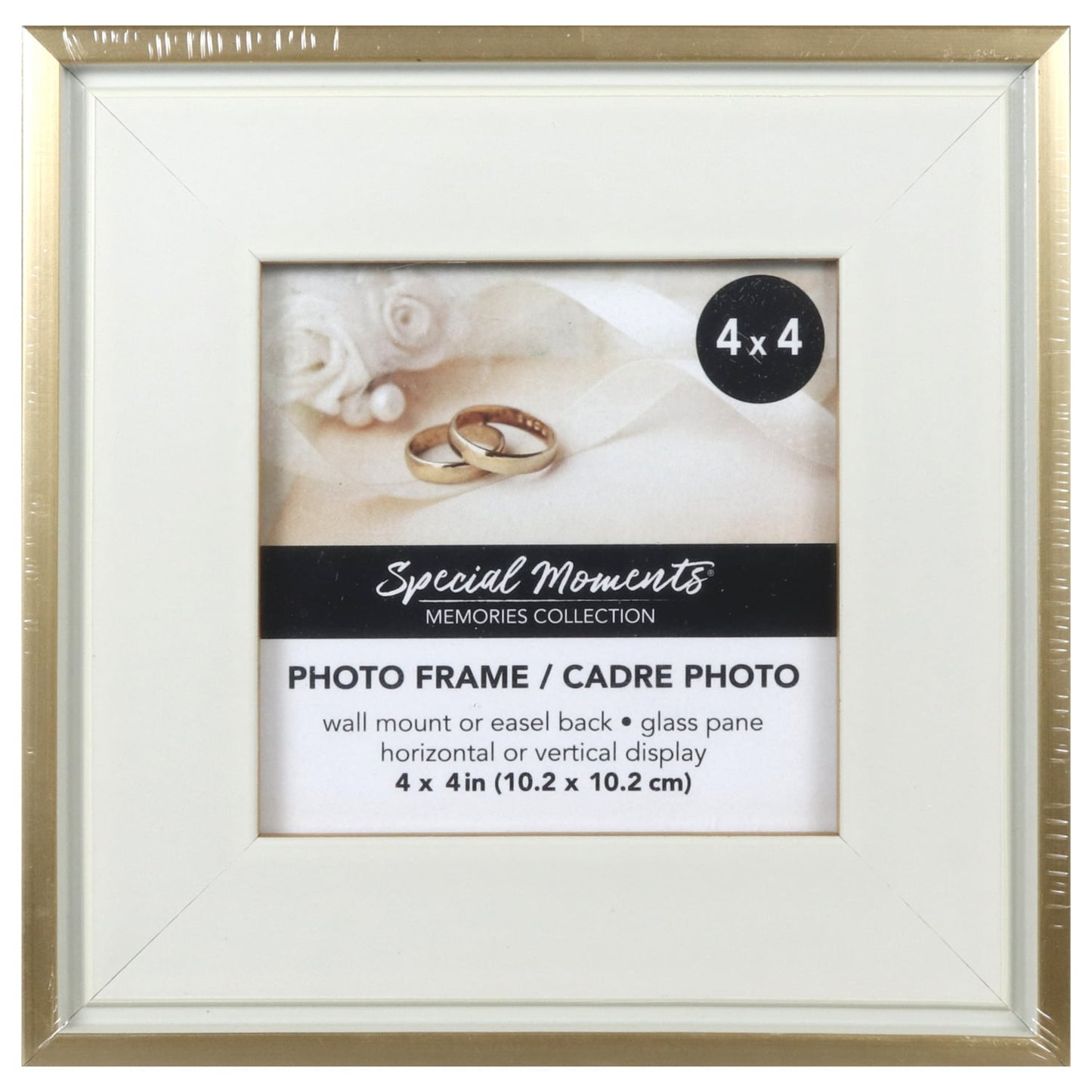Special Memories Collection White & Gold, 4x4-in Photo Frame (Pack of 24)