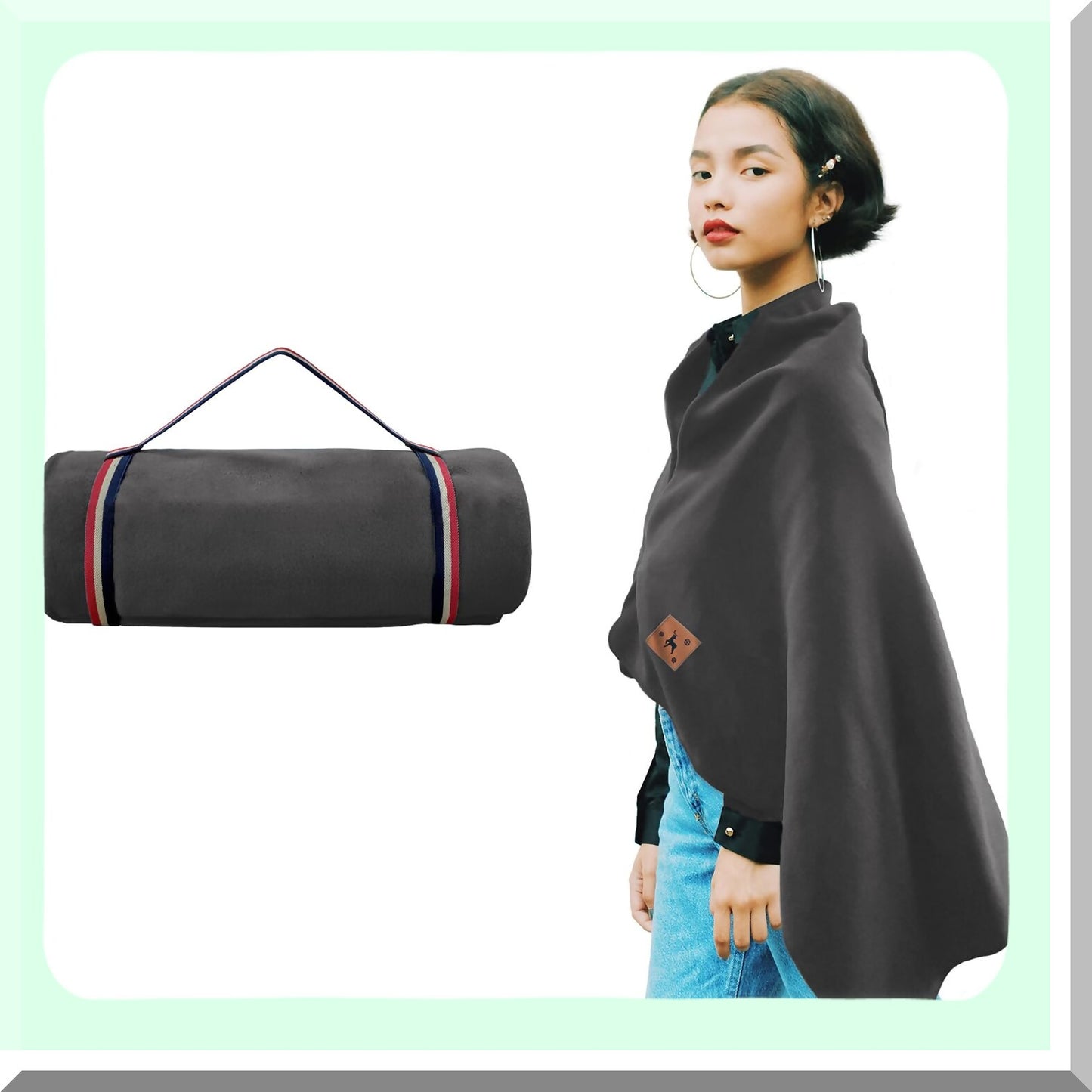 CozyHeat USB Heated Blanket Shawl - Portable Office Warmth, 5ft x 2.7ft Electric Heating Vest Blanket