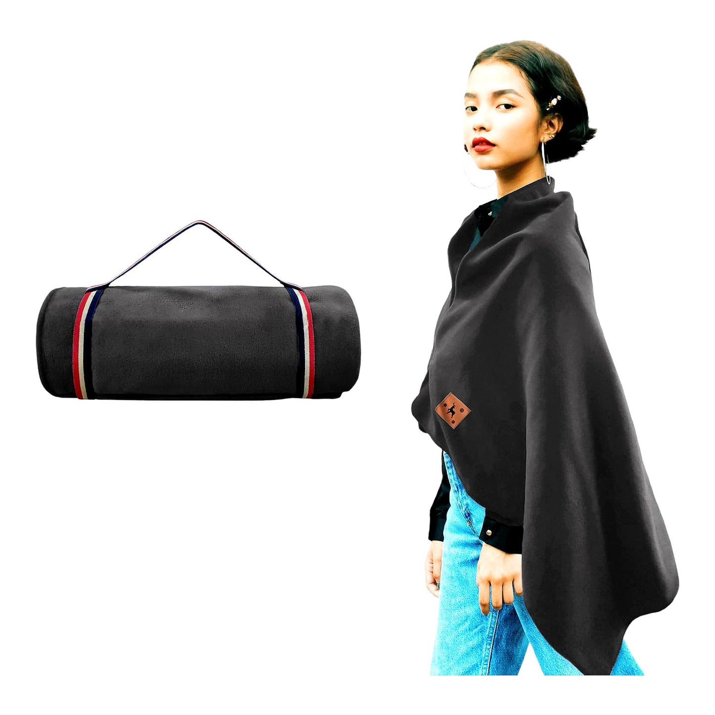 CozyHeat USB Heated Blanket Shawl - Portable Office Warmth, 5ft x 2.7ft Electric Heating Vest Blanket
