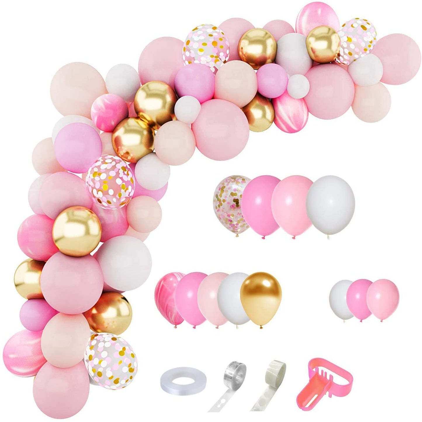 Pink Balloon Garland Kit for Birthday Baby Shower Wedding