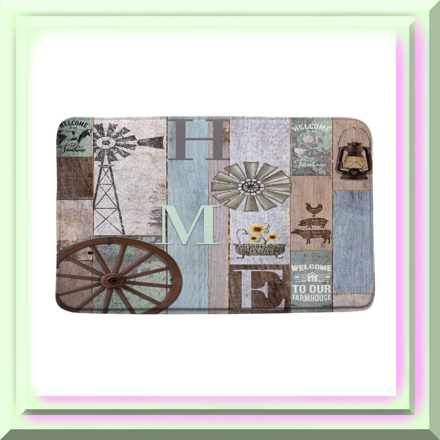 Rustic Farmhouse Bath Mat 17.7 x 29.5 Inch