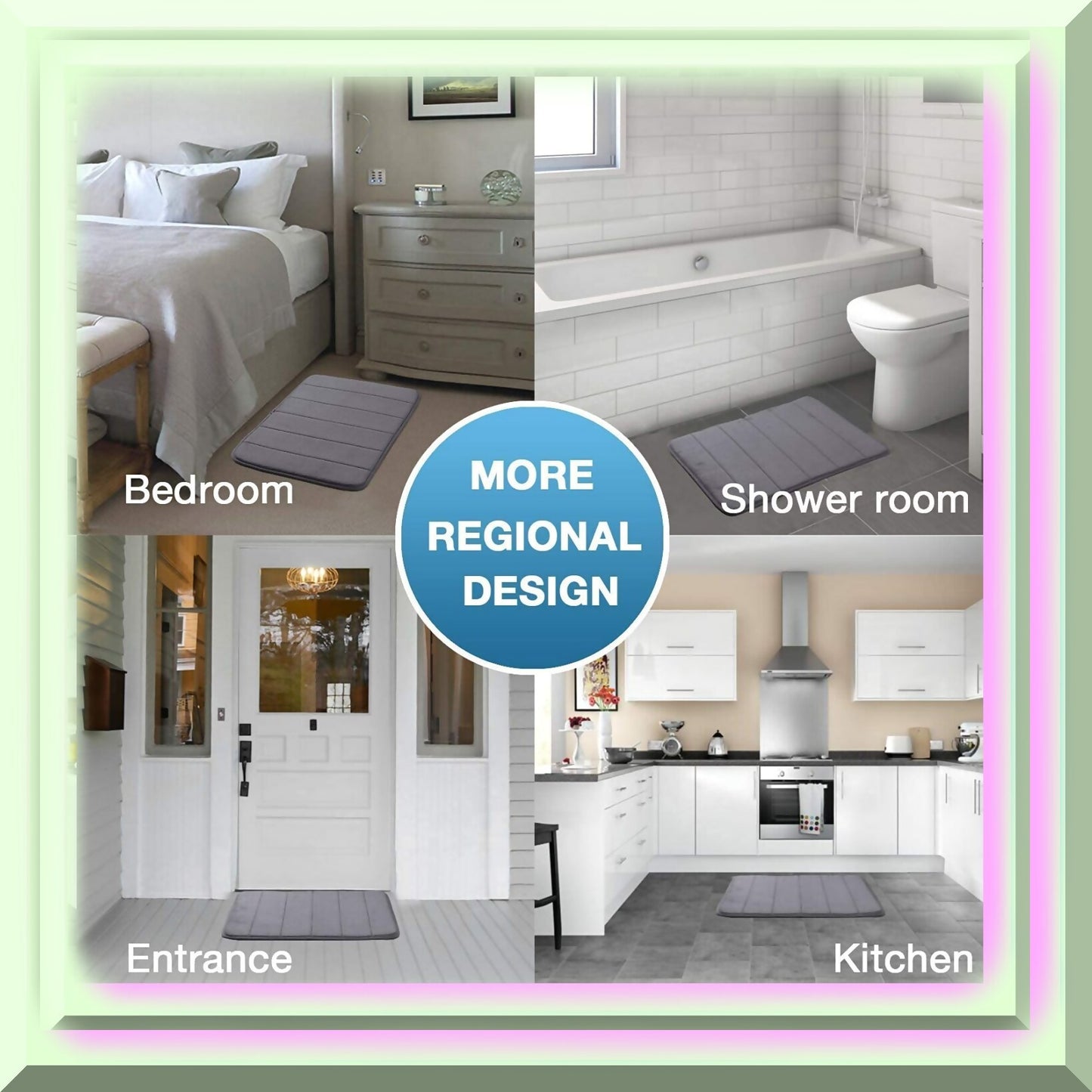 Rustic Farmhouse Bath Mat 17.7 x 29.5 Inch