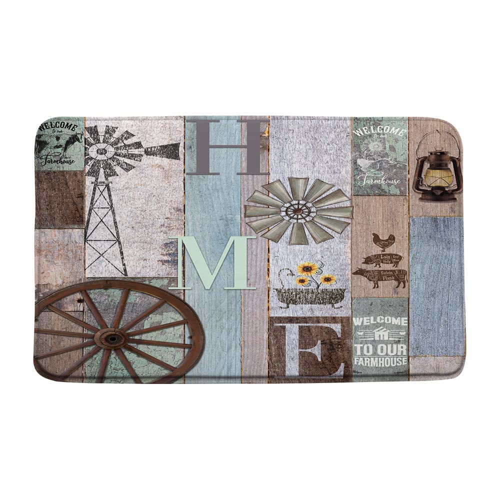 Rustic Farmhouse Bath Mat 17.7 x 29.5 Inch