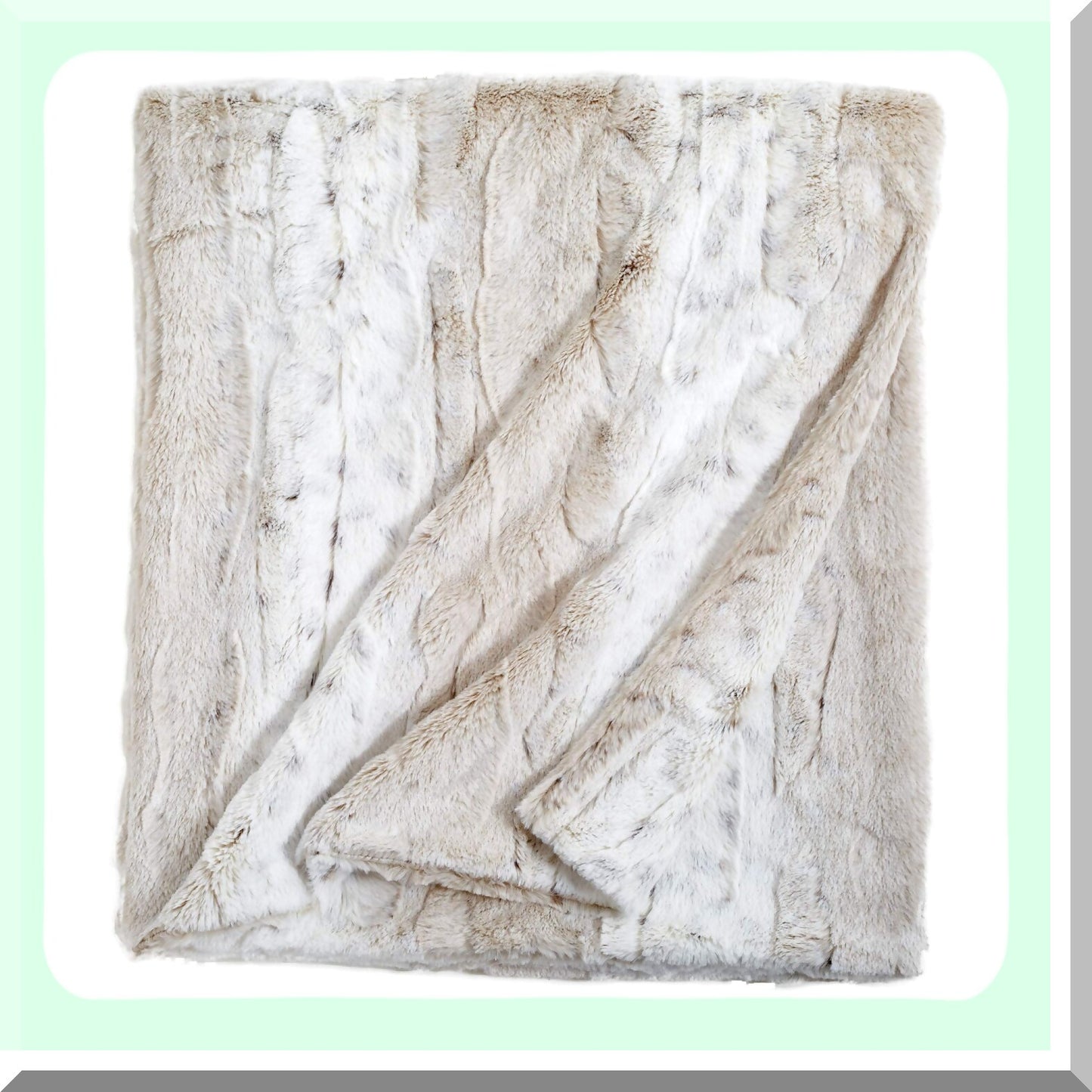 Ivory Leopard Luxe Throw Blanket - Super Soft, Fluffy, Cozy, and Warm Bedding for Bed, Sofa, or Couch - 50" x 60" Plush Furry Comfort