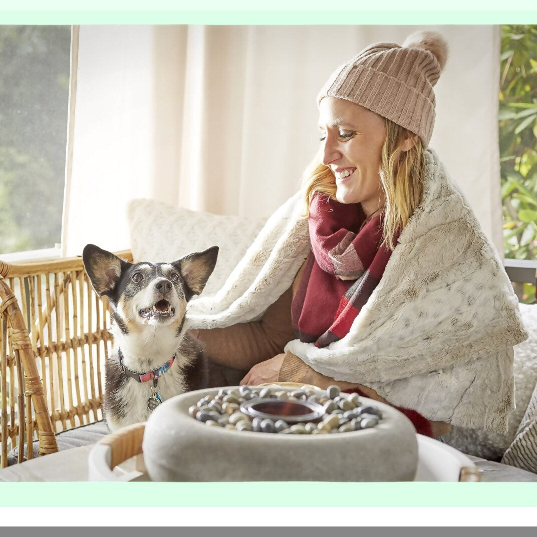 Ivory Leopard Luxe Throw Blanket - Super Soft, Fluffy, Cozy, and Warm Bedding for Bed, Sofa, or Couch - 50" x 60" Plush Furry Comfort
