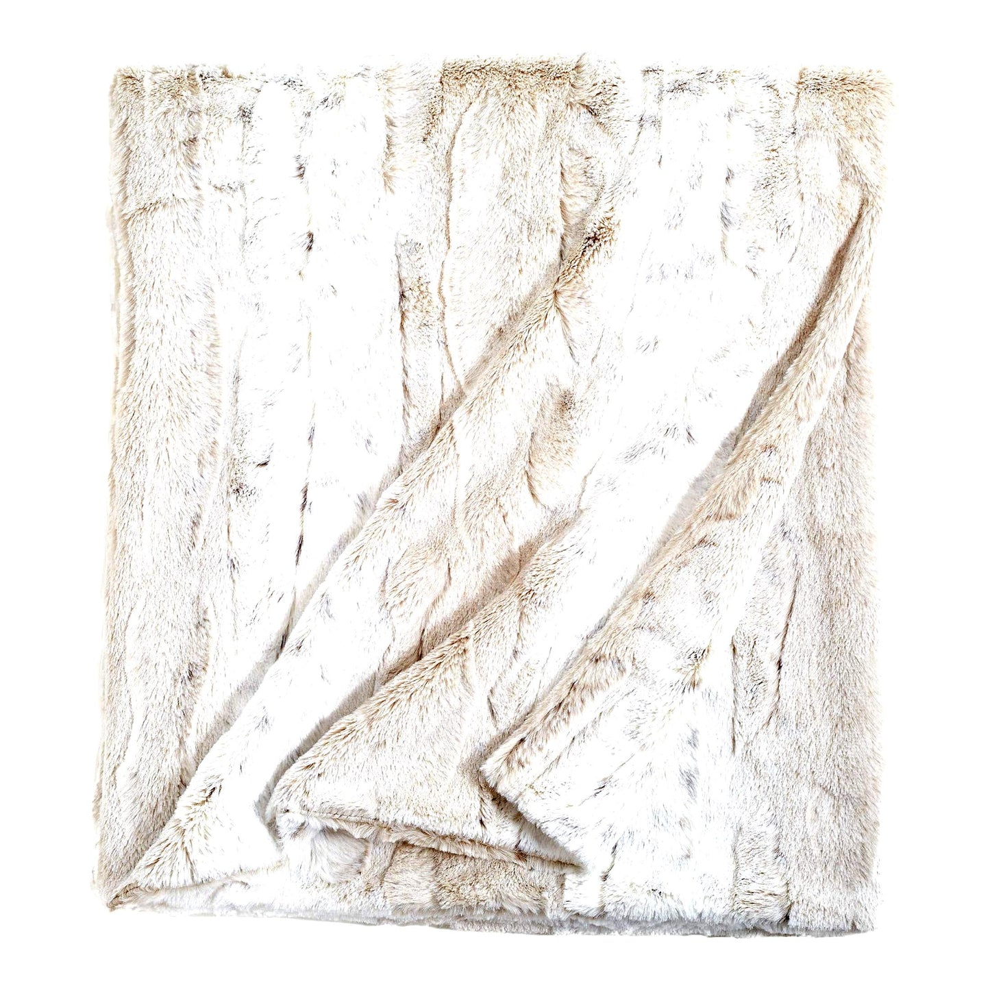 Ivory Leopard Luxe Throw Blanket - Super Soft, Fluffy, Cozy, and Warm Bedding for Bed, Sofa, or Couch - 50" x 60" Plush Furry Comfort